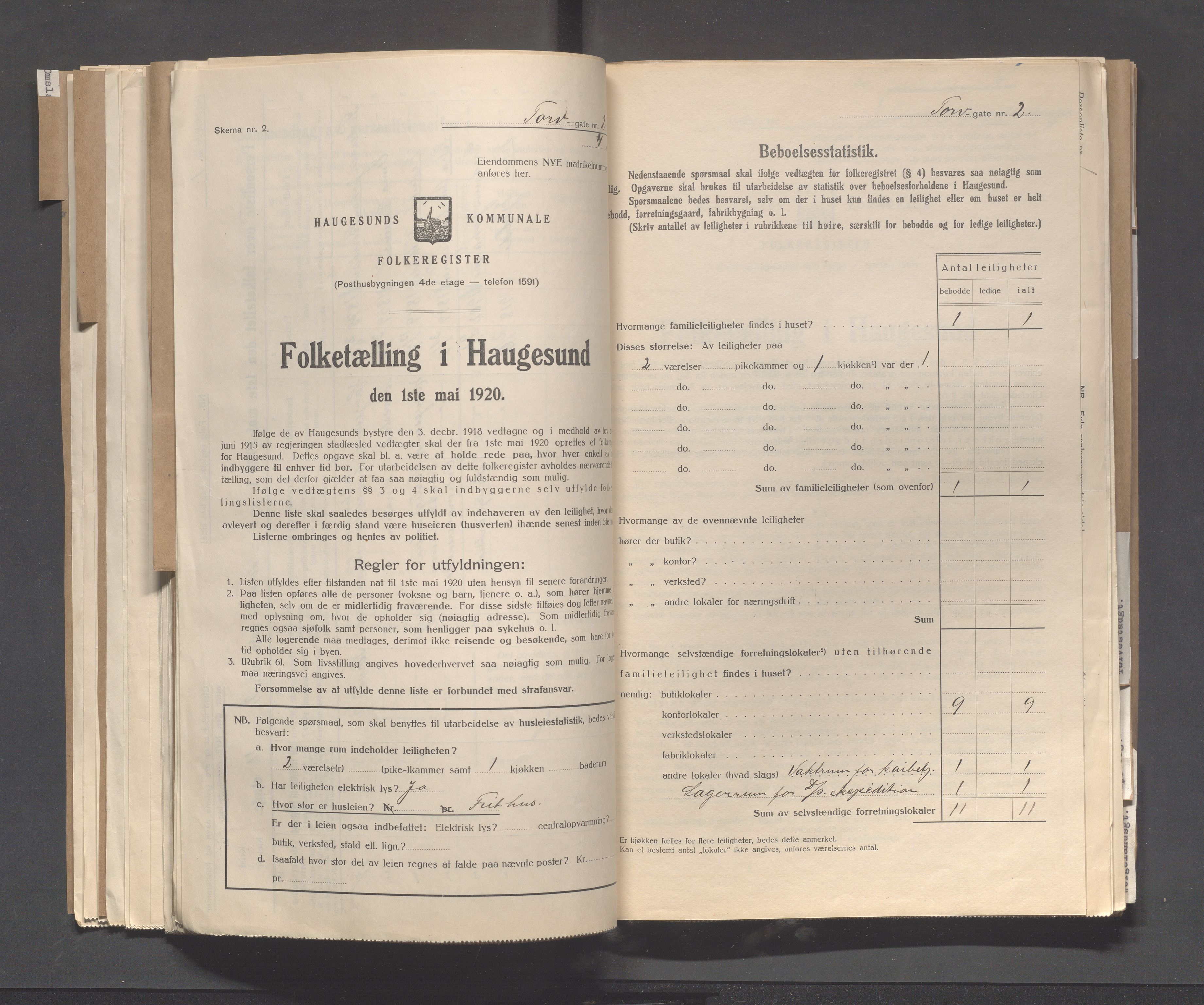 IKAR, Local census 1.5.1920 for Haugesund, 1920, p. 5213