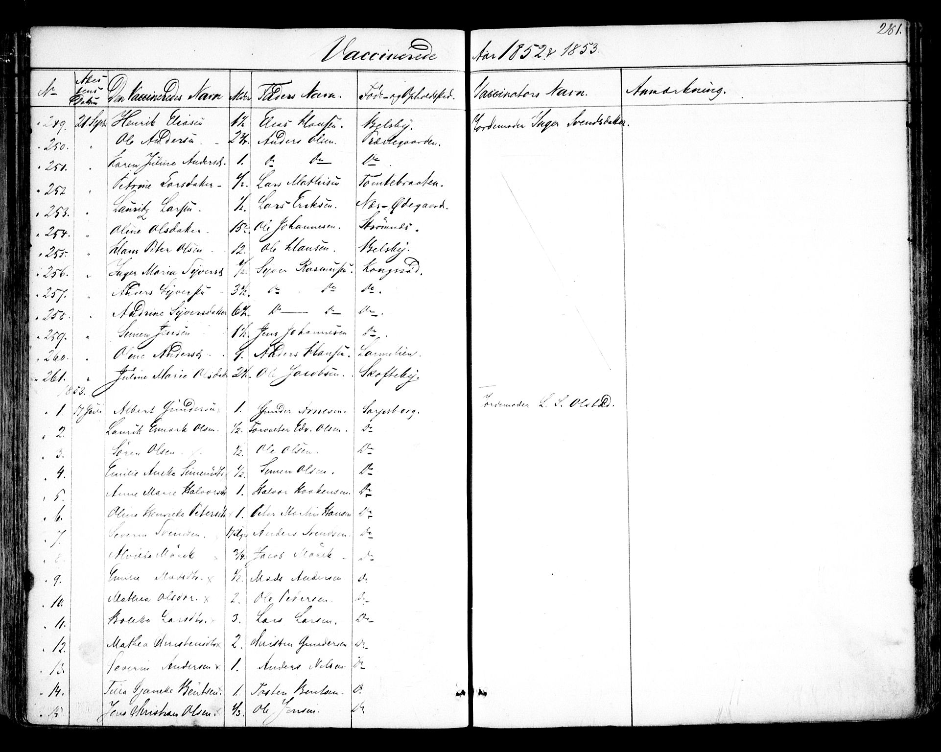 Tune prestekontor Kirkebøker, AV/SAO-A-2007/F/Fa/L0011: Parish register (official) no. 11, 1852-1856, p. 281