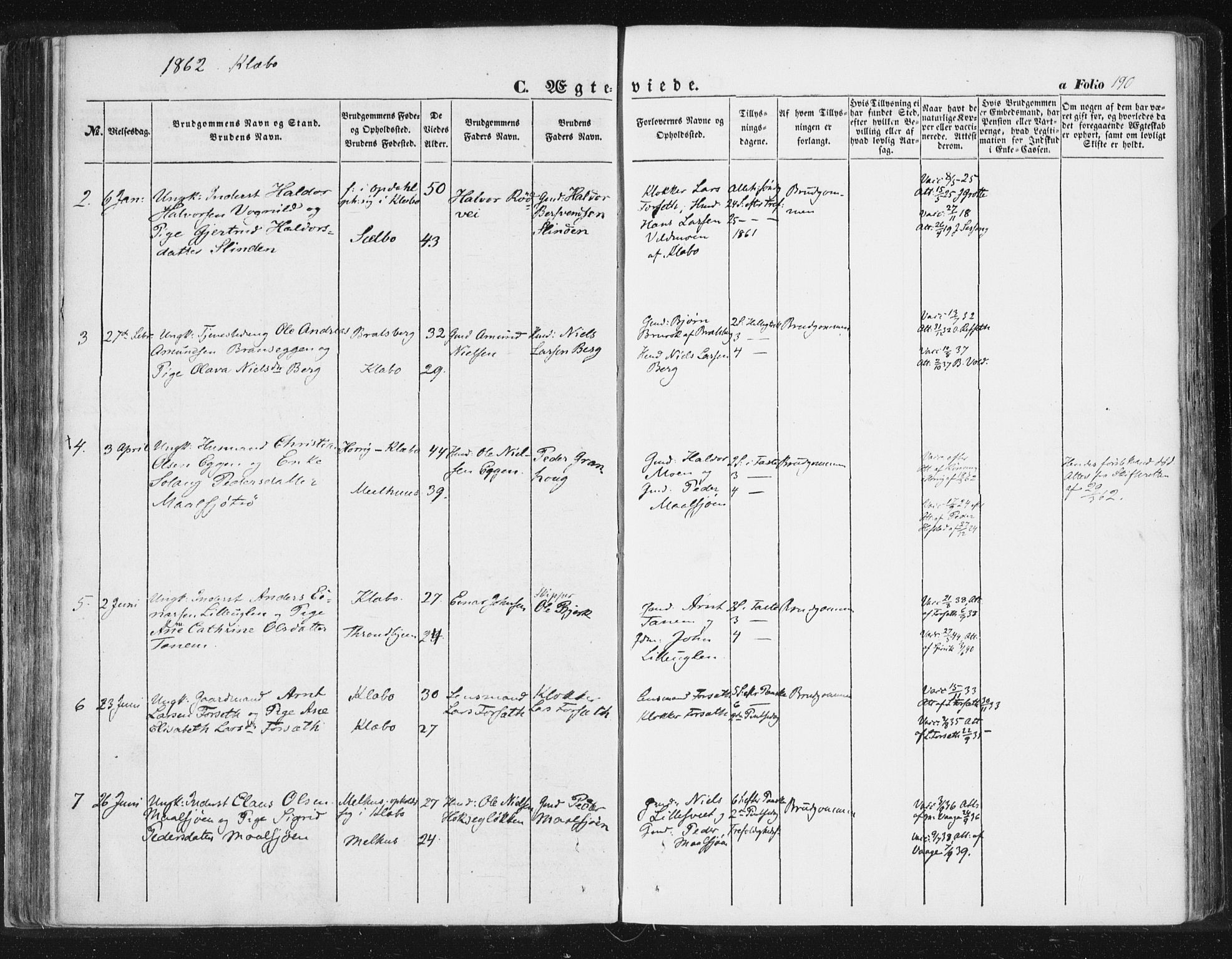 Ministerialprotokoller, klokkerbøker og fødselsregistre - Sør-Trøndelag, AV/SAT-A-1456/618/L0441: Parish register (official) no. 618A05, 1843-1862, p. 190