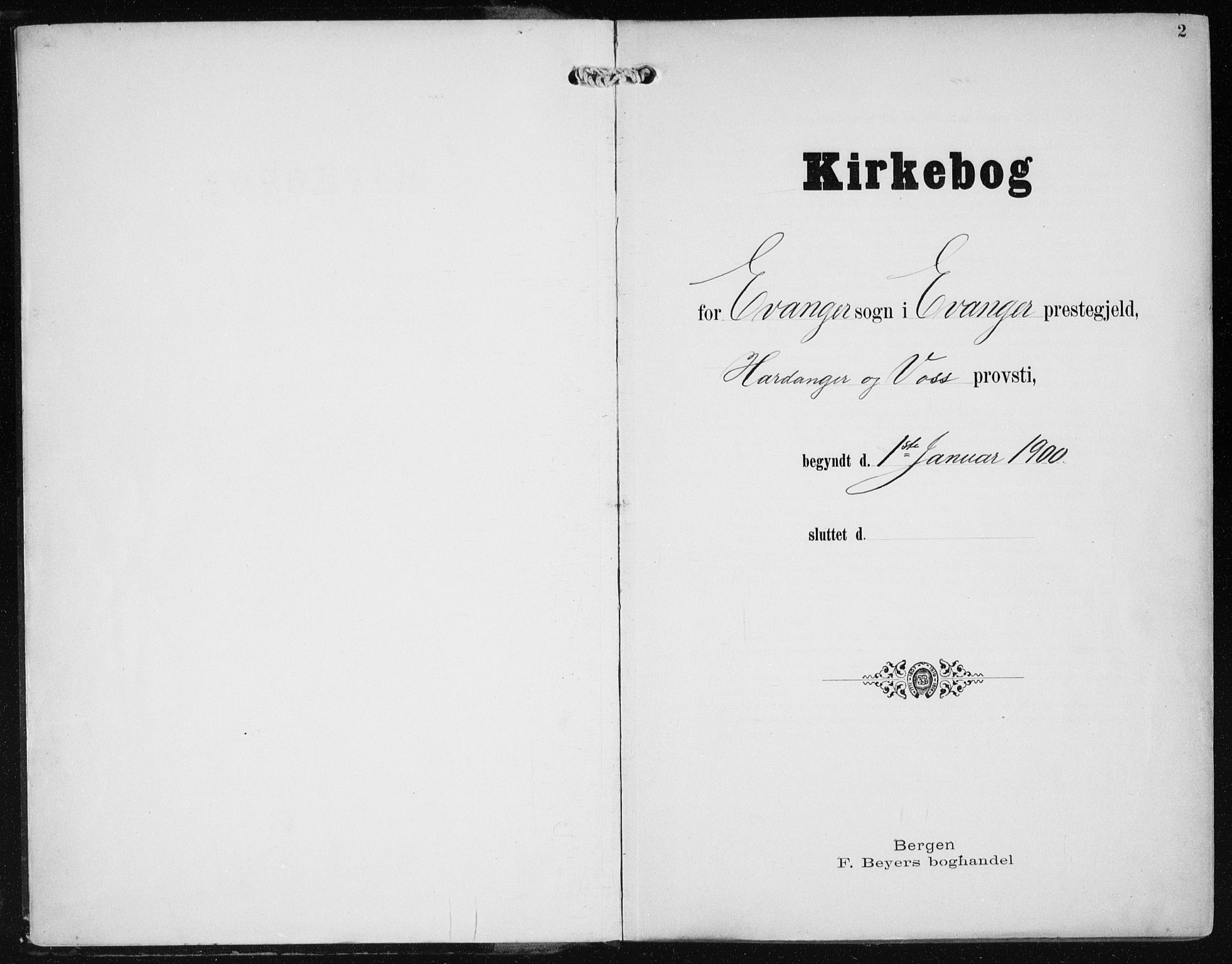 Evanger sokneprestembete, AV/SAB-A-99924: Parish register (official) no. A  3, 1900-1930, p. 2