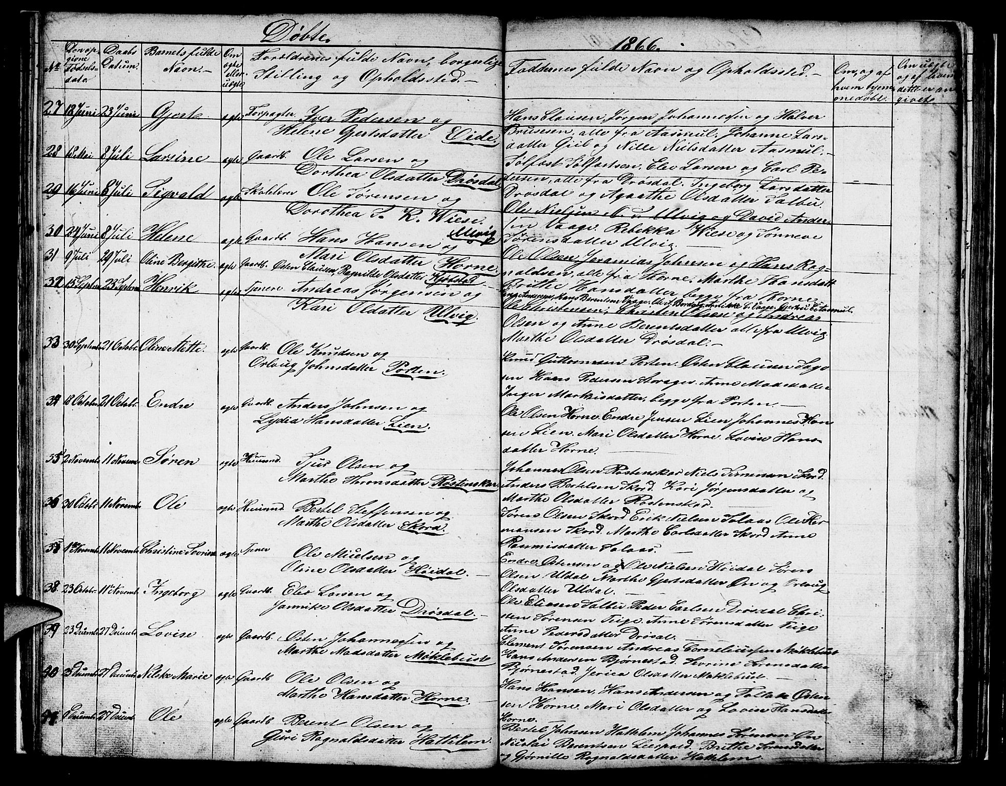 Hyllestad sokneprestembete, AV/SAB-A-80401: Parish register (copy) no. C 1, 1853-1873, p. 30
