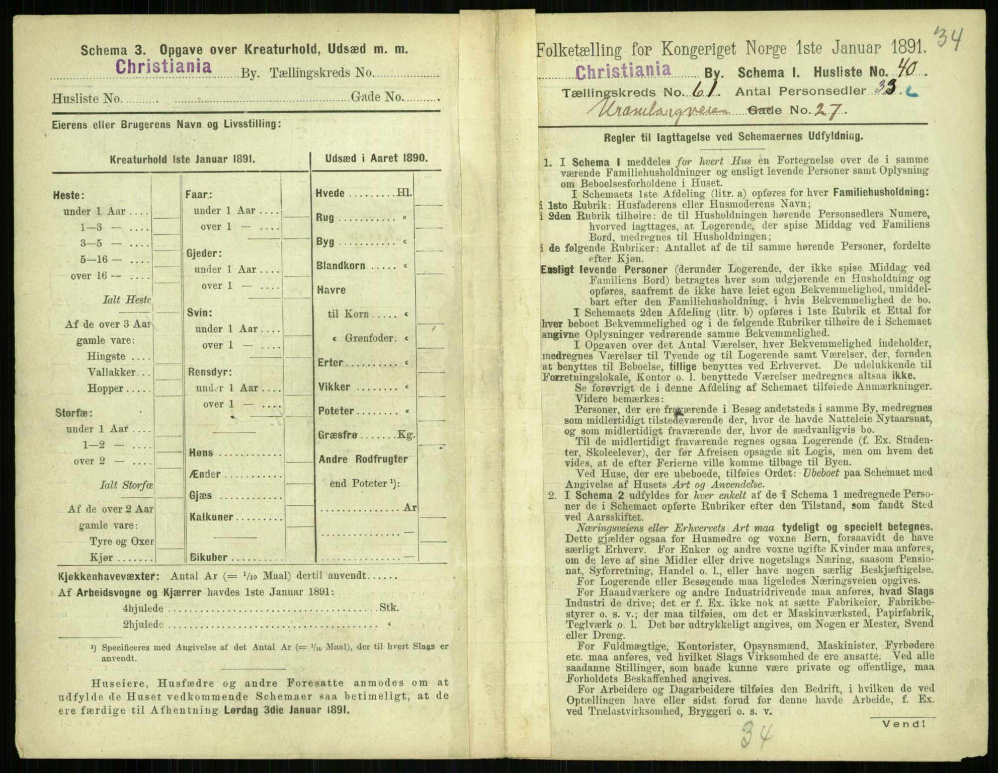 RA, 1891 census for 0301 Kristiania, 1891, p. 32399