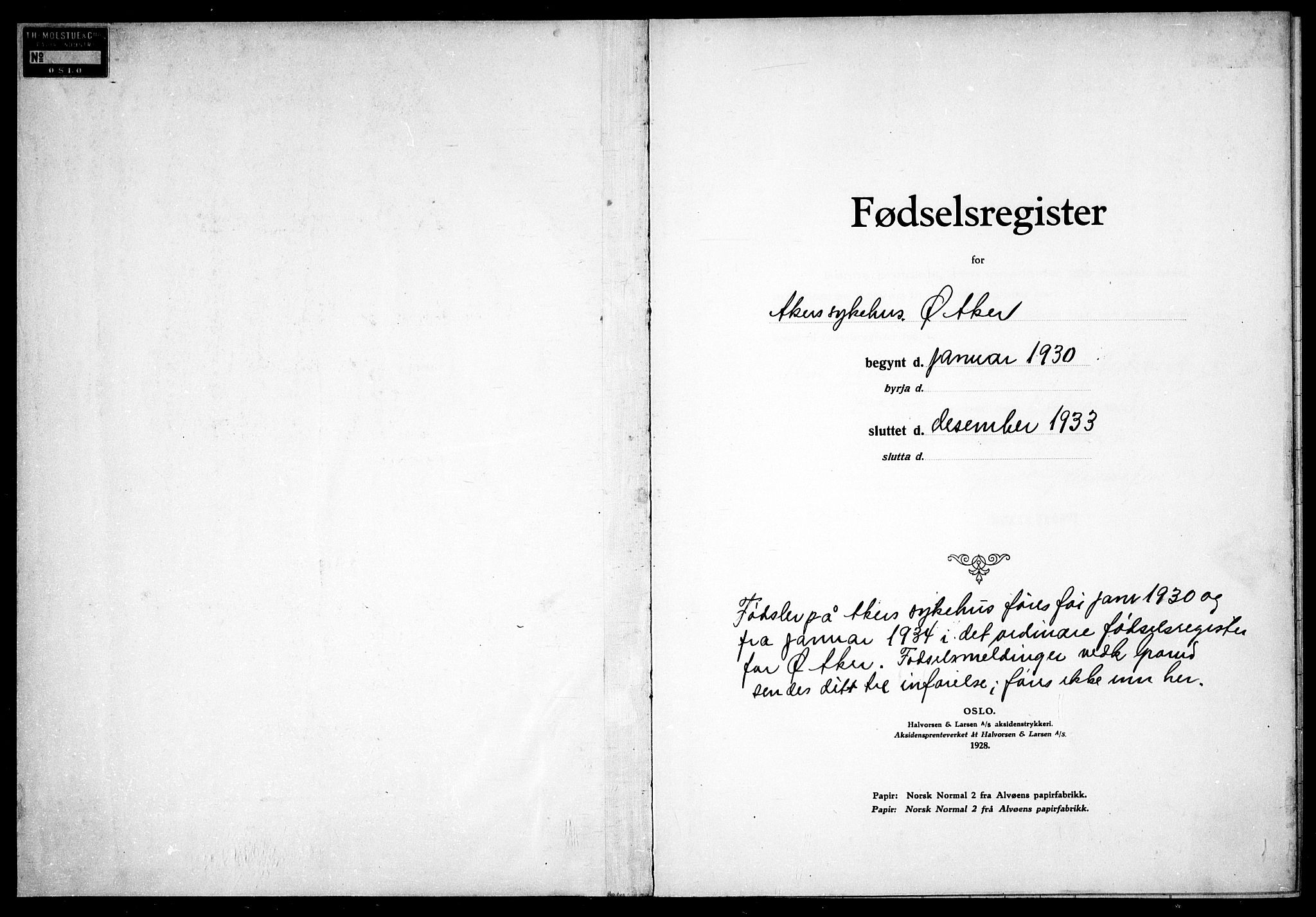 Østre Aker prestekontor Kirkebøker, SAO/A-10840/J/Ja/L0004: Birth register no. I 4, 1930-1933