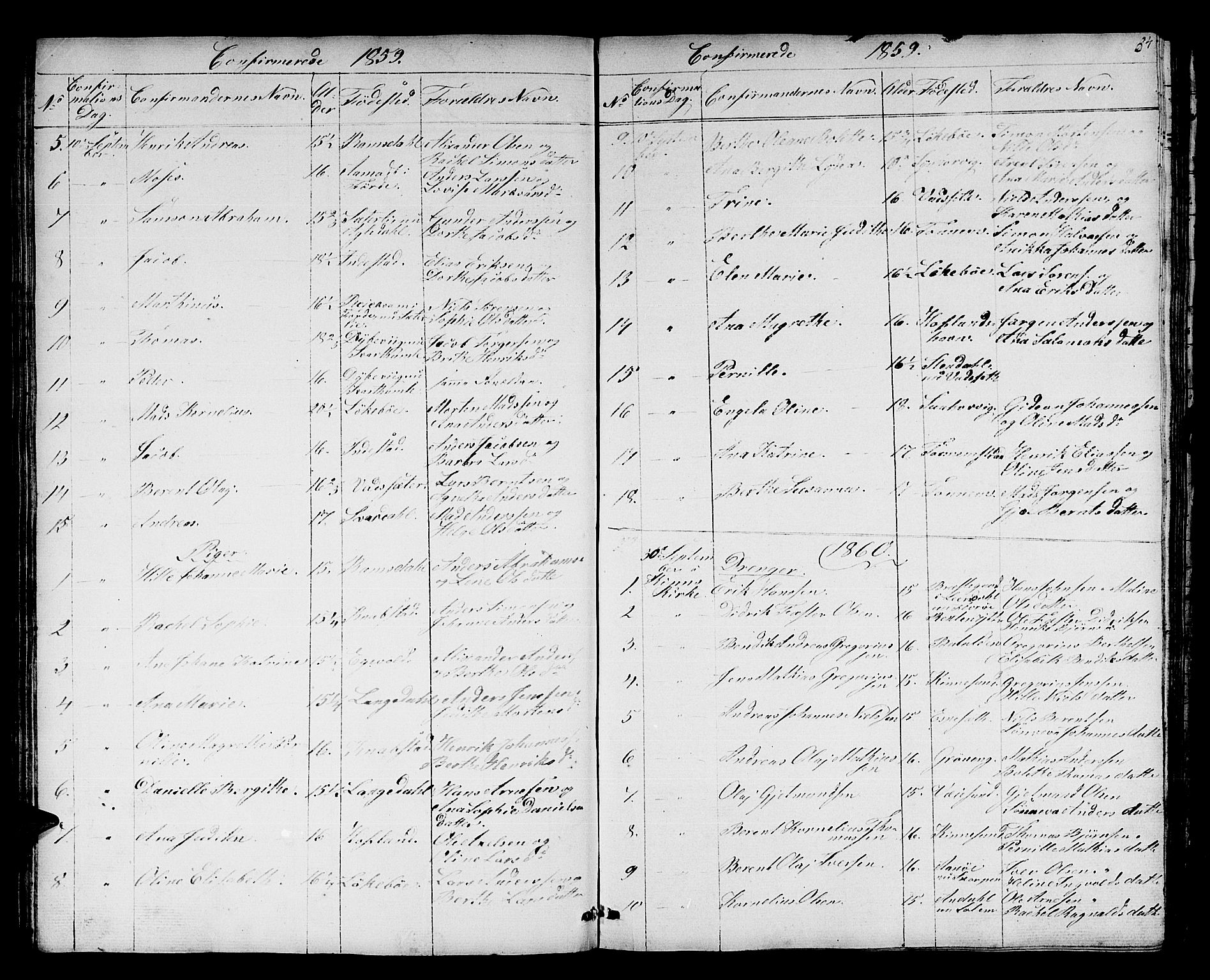 Kinn sokneprestembete, AV/SAB-A-80801/H/Hab/Haba/L0001: Parish register (copy) no. A 1, 1853-1868, p. 84