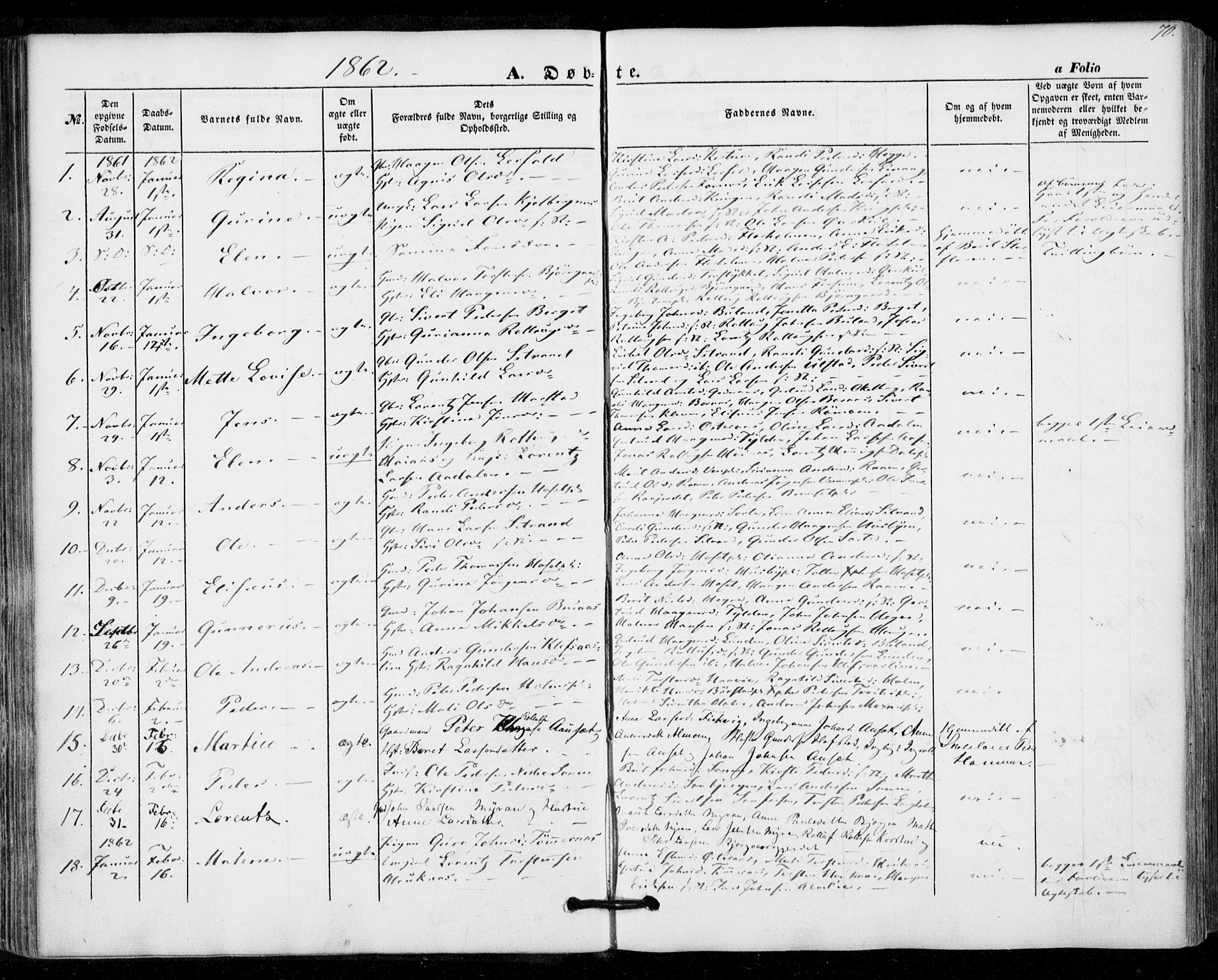 Ministerialprotokoller, klokkerbøker og fødselsregistre - Nord-Trøndelag, SAT/A-1458/703/L0028: Parish register (official) no. 703A01, 1850-1862, p. 70