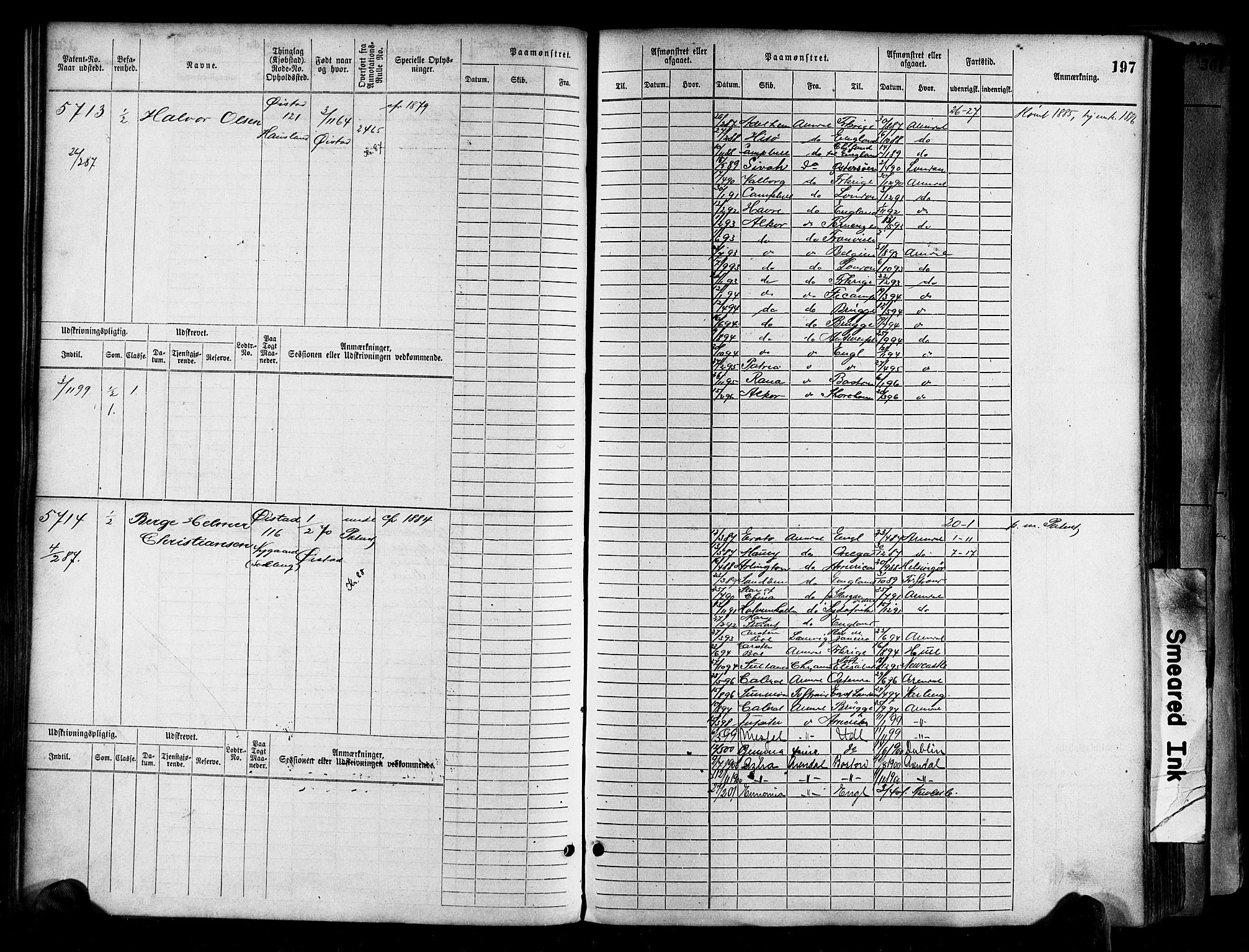 Arendal mønstringskrets, AV/SAK-2031-0012/F/Fb/L0017: Hovedrulle A nr 5323-6076, S-15, 1884-1892, p. 196