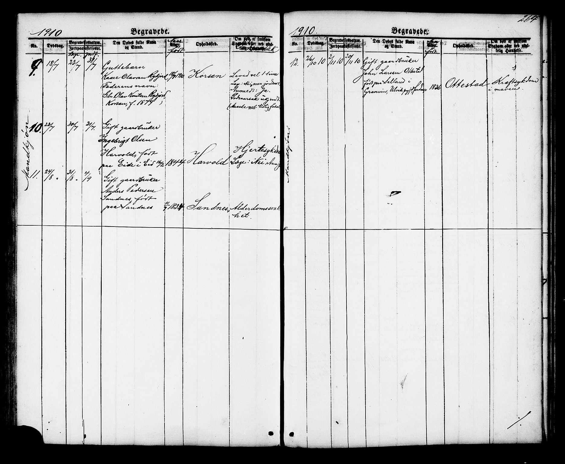 Ministerialprotokoller, klokkerbøker og fødselsregistre - Møre og Romsdal, AV/SAT-A-1454/548/L0614: Parish register (copy) no. 548C02, 1867-1917, p. 264