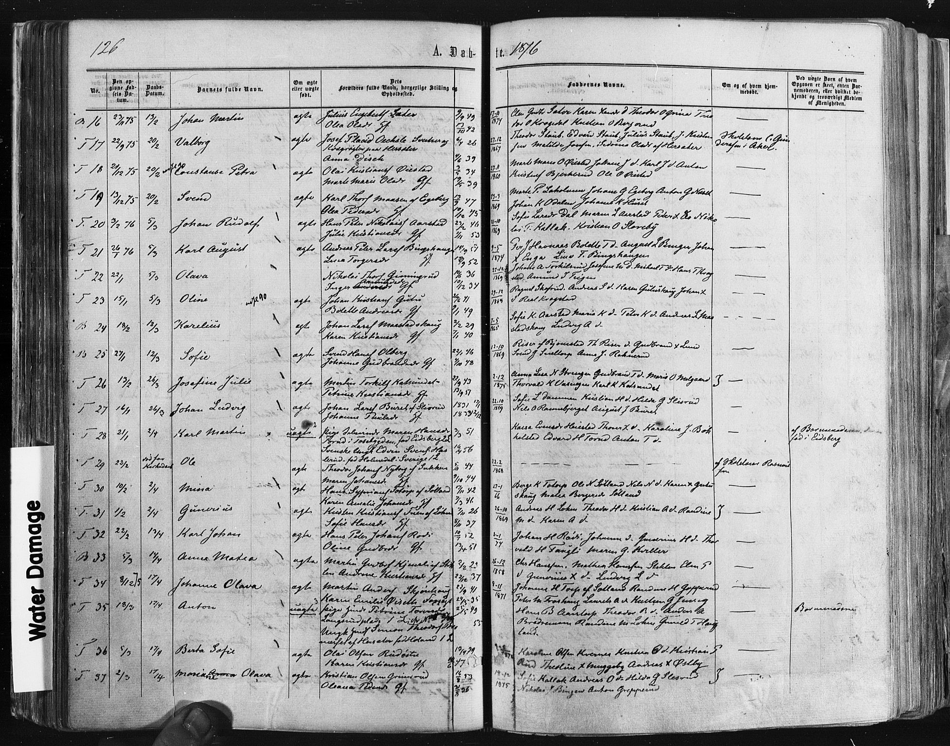Trøgstad prestekontor Kirkebøker, AV/SAO-A-10925/F/Fa/L0009: Parish register (official) no. I 9, 1865-1877, p. 126