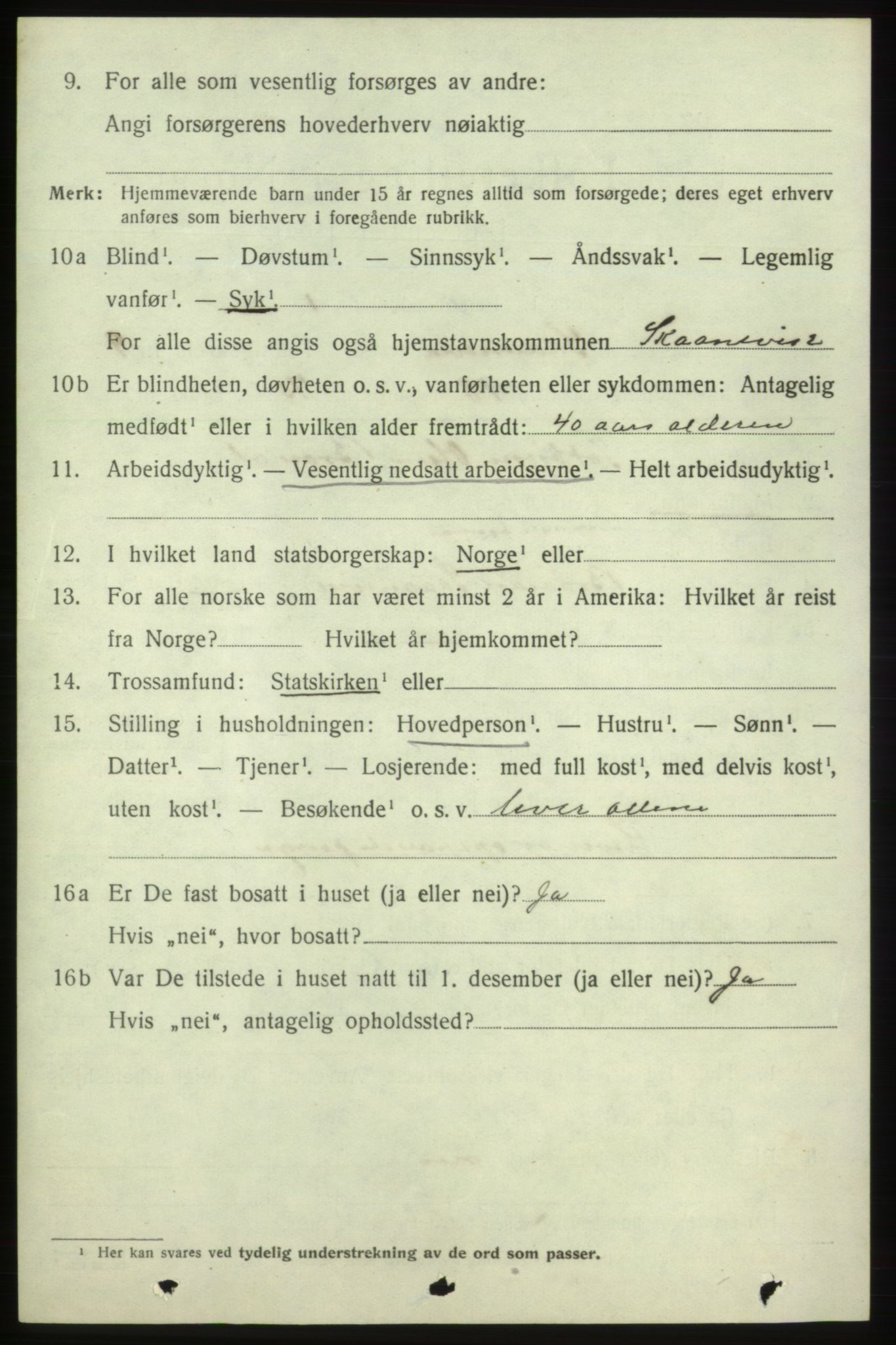 SAB, 1920 census for Skånevik, 1920, p. 5074