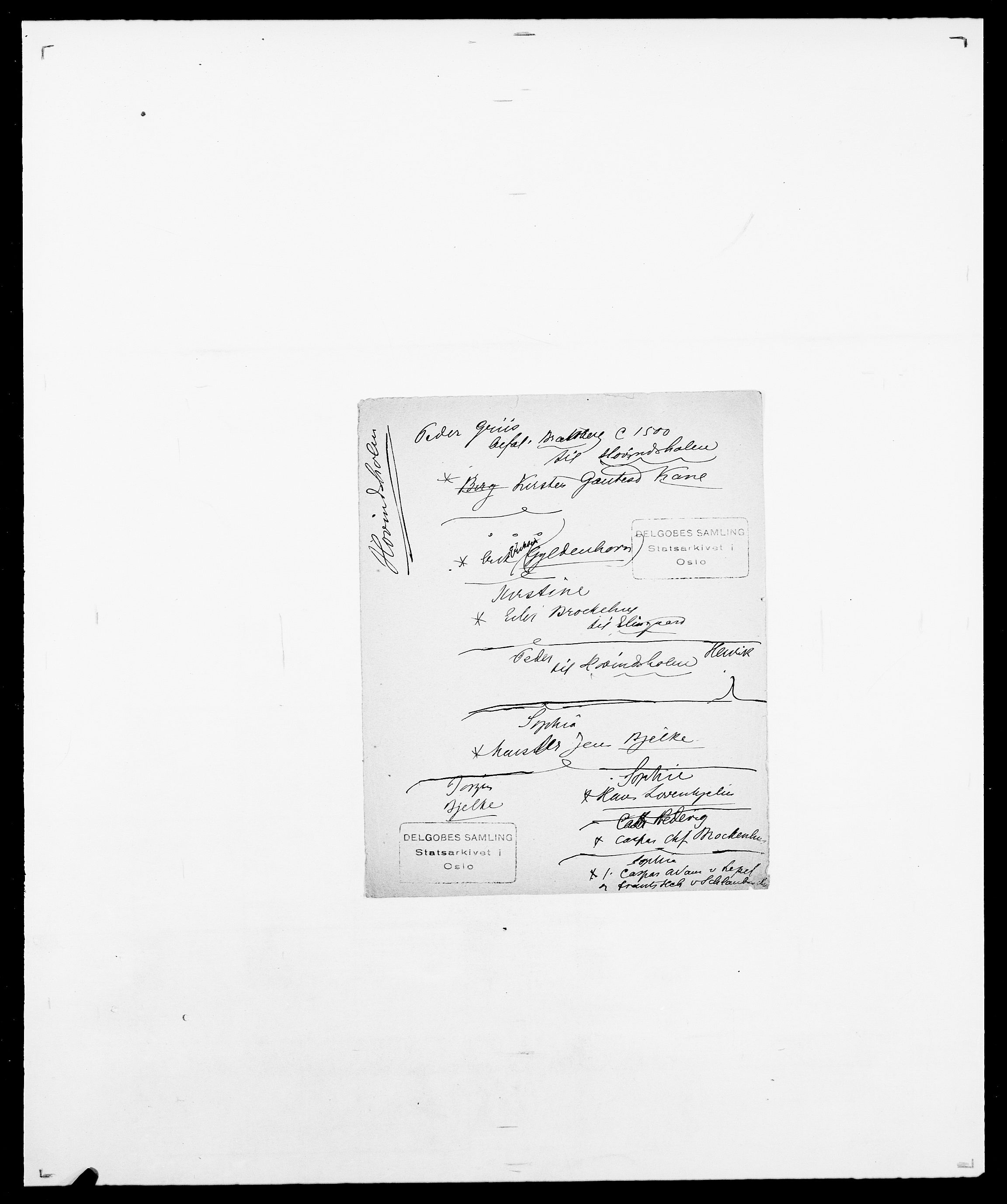 Delgobe, Charles Antoine - samling, AV/SAO-PAO-0038/D/Da/L0018: Hoch - Howert, p. 1049