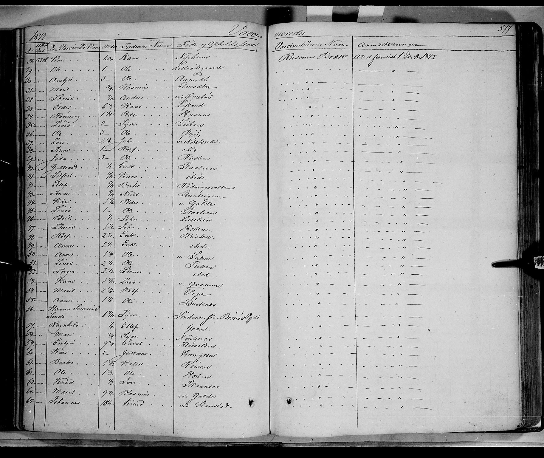 Lom prestekontor, SAH/PREST-070/K/L0006: Parish register (official) no. 6B, 1837-1863, p. 577