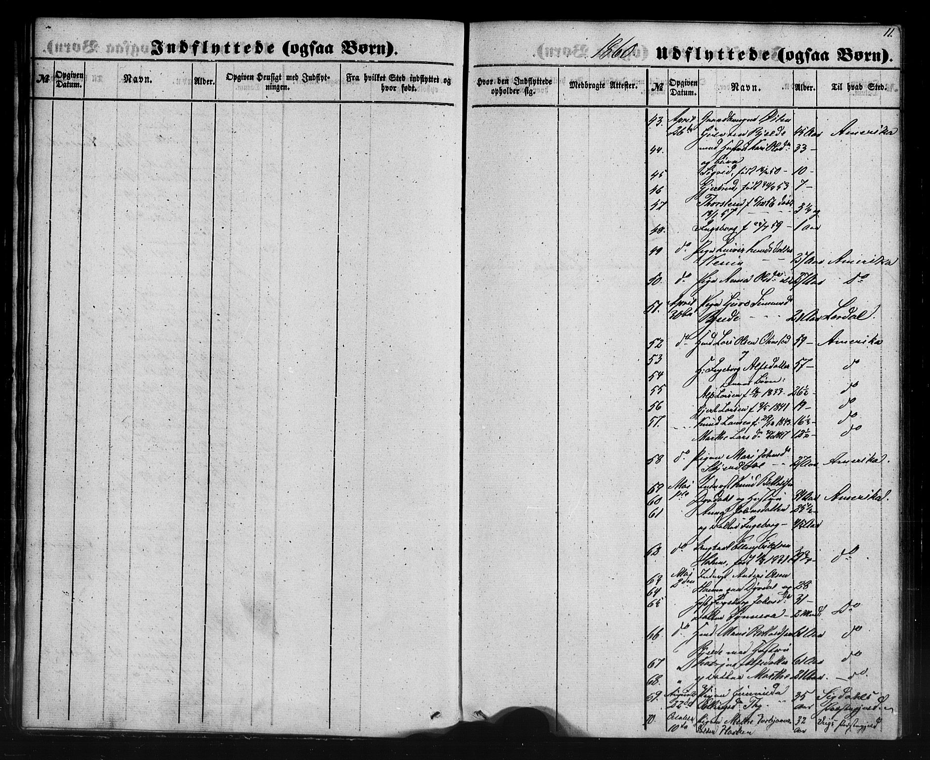 Aurland sokneprestembete, AV/SAB-A-99937/H/Ha/Haa/L0012: Parish register (official) no. A 12, 1858-1879, p. 11