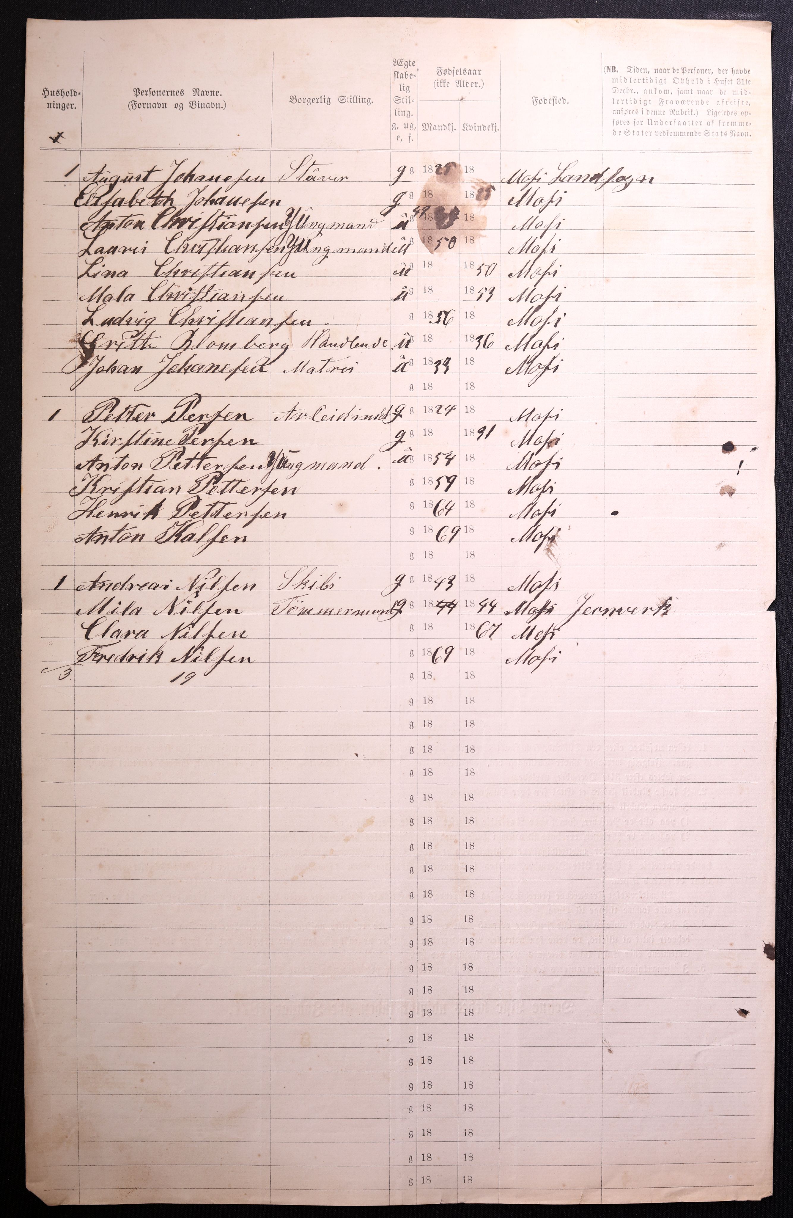 RA, 1870 census for 0104 Moss, 1870, p. 652