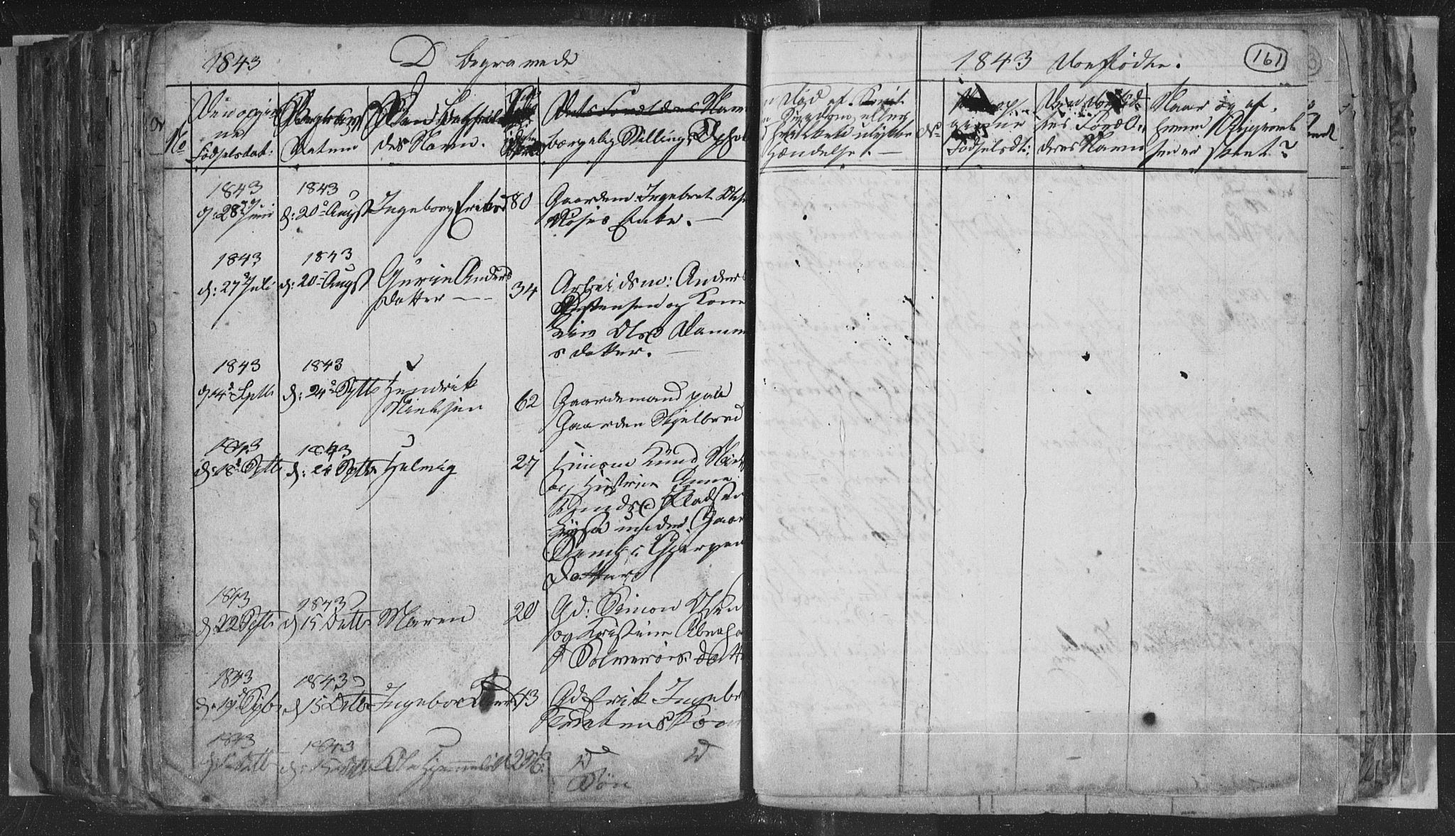 Siljan kirkebøker, SAKO/A-300/G/Ga/L0001: Parish register (copy) no. 1, 1827-1847, p. 161