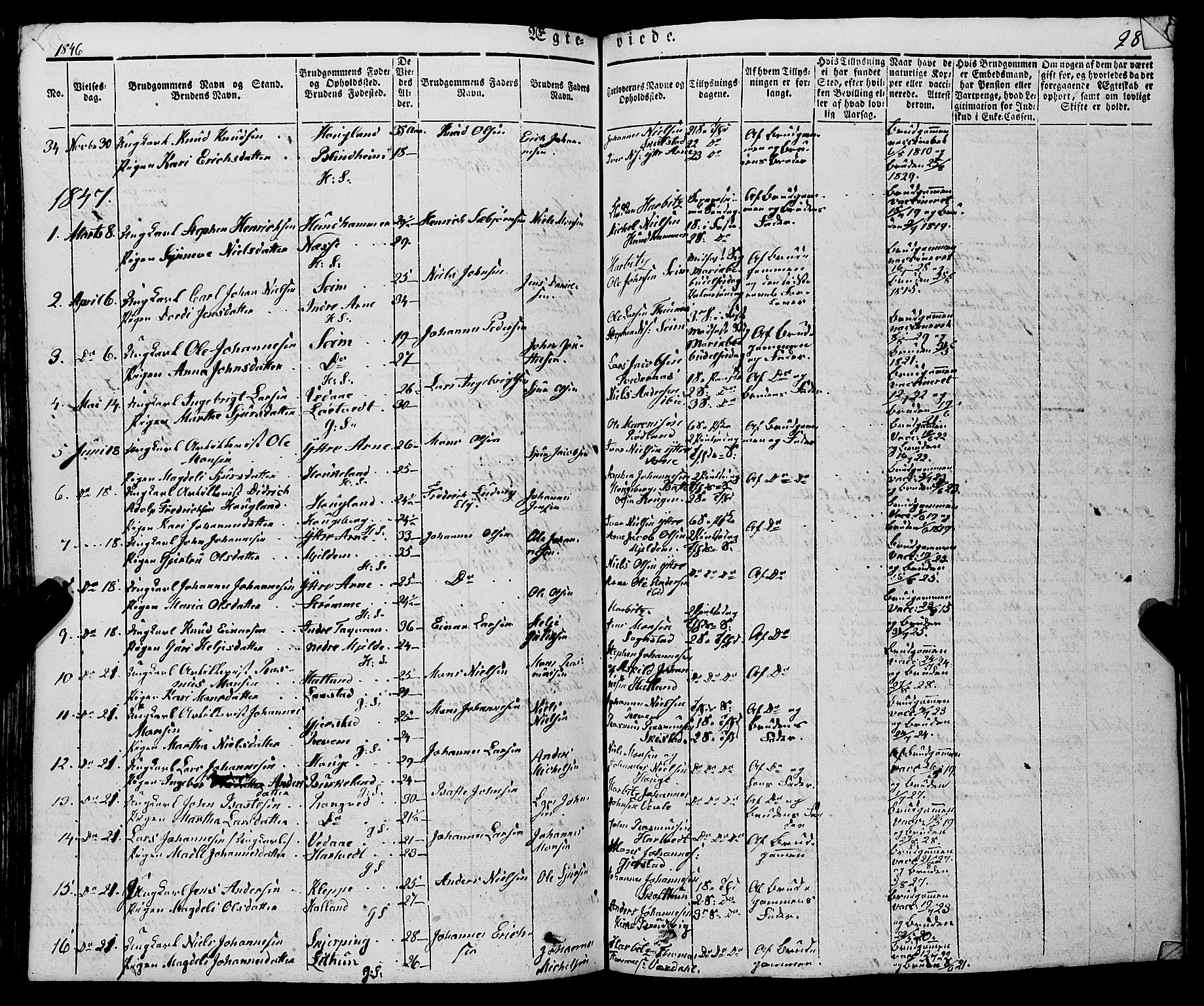 Haus sokneprestembete, SAB/A-75601/H/Haa: Parish register (official) no. A 15, 1838-1847, p. 288