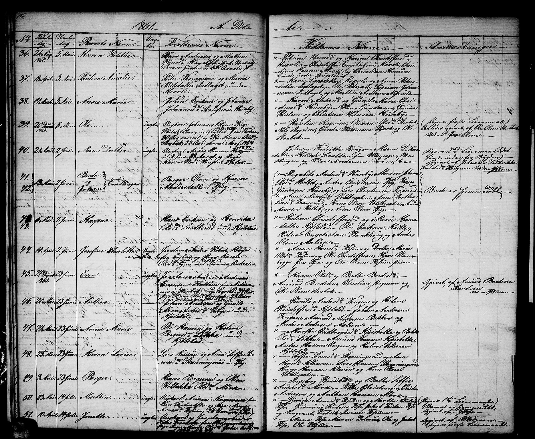 Aurskog prestekontor Kirkebøker, SAO/A-10304a/G/Gb/L0001: Parish register (copy) no. II 1, 1858-1885, p. 16