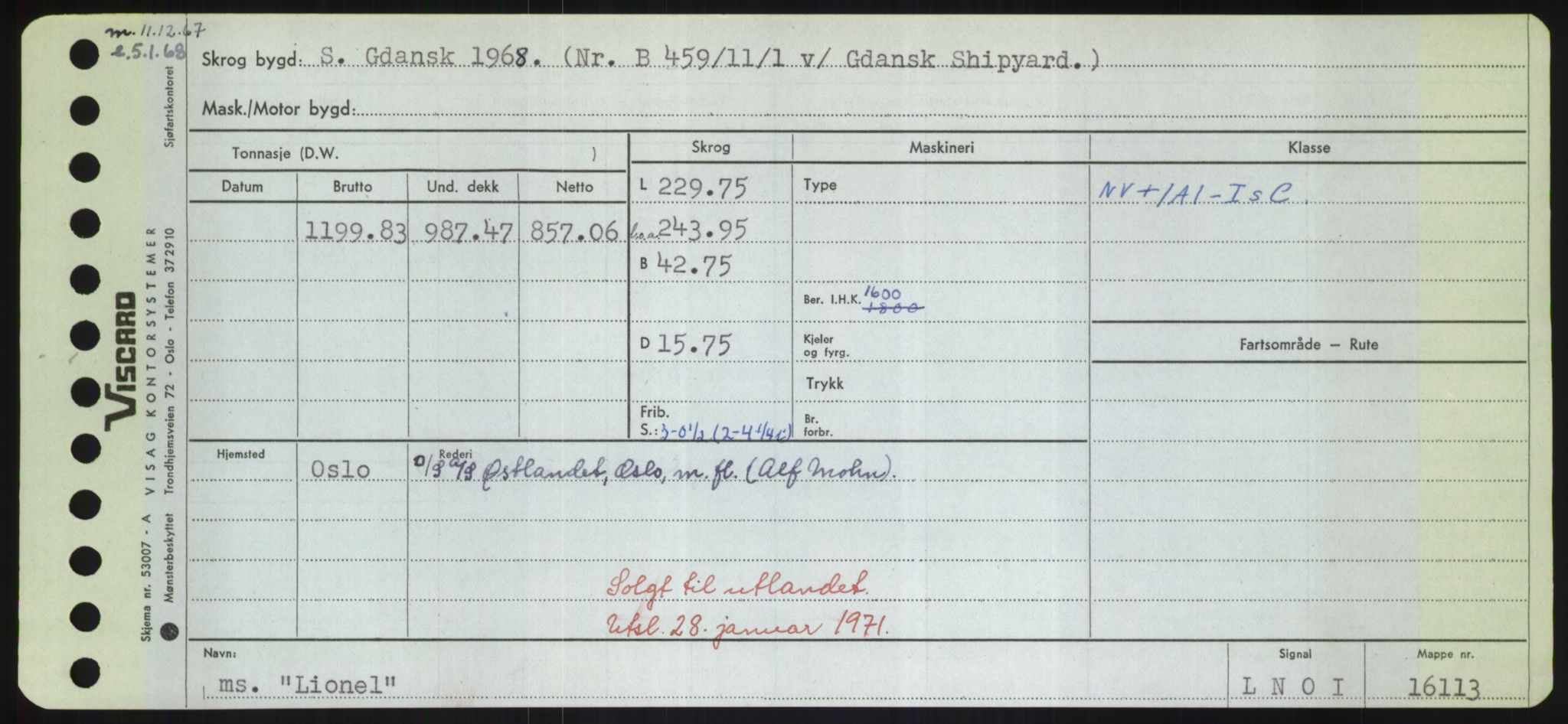 Sjøfartsdirektoratet med forløpere, Skipsmålingen, RA/S-1627/H/Hd/L0023: Fartøy, Lia-Løv, p. 181