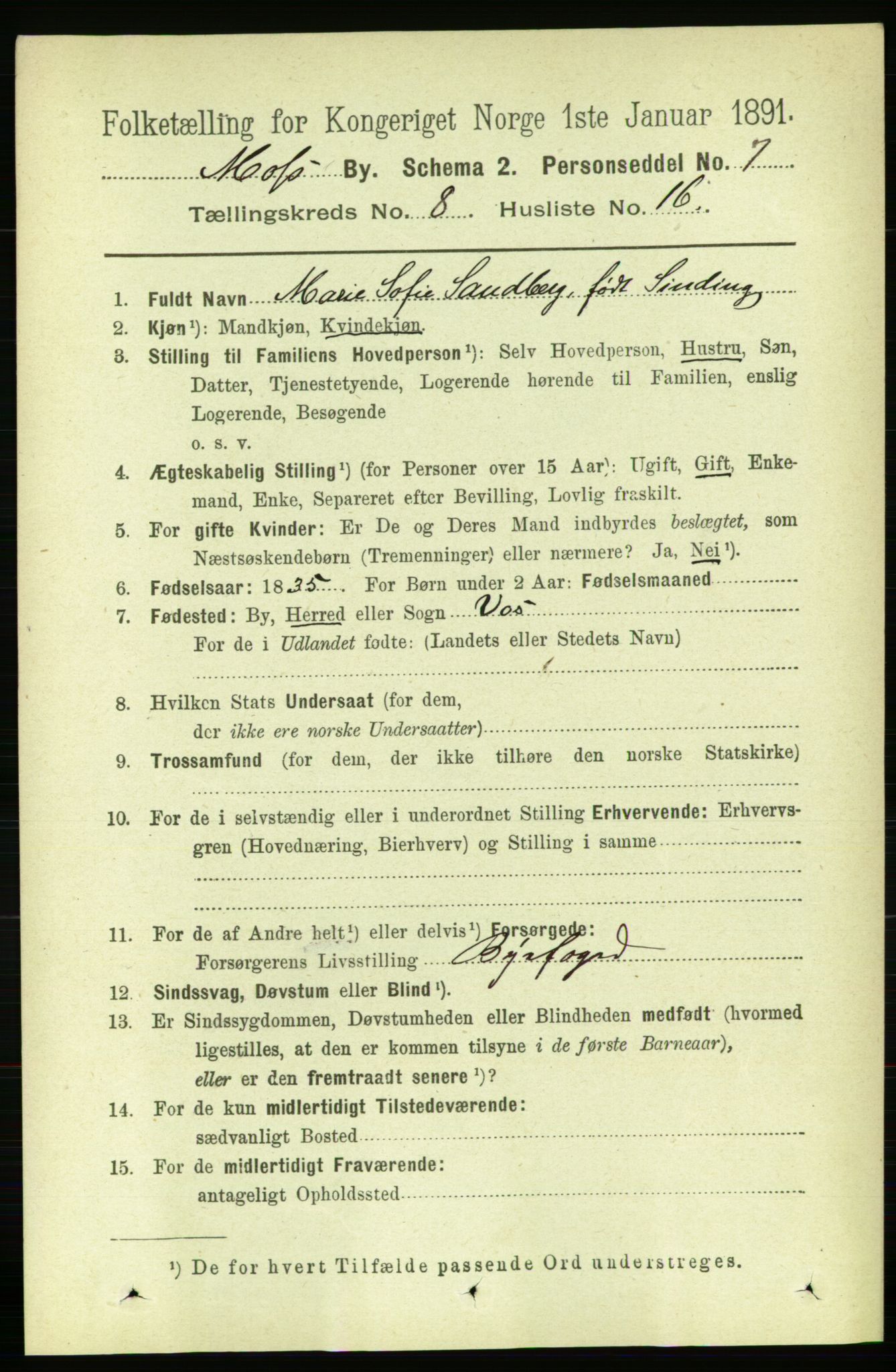 RA, 1891 census for 0104 Moss, 1891, p. 5031