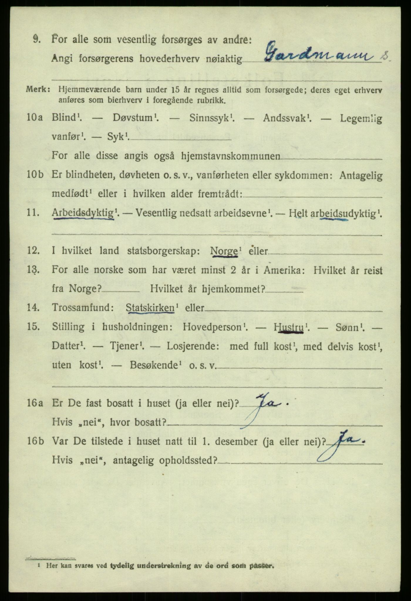 SAB, 1920 census for Lavik, 1920, p. 475