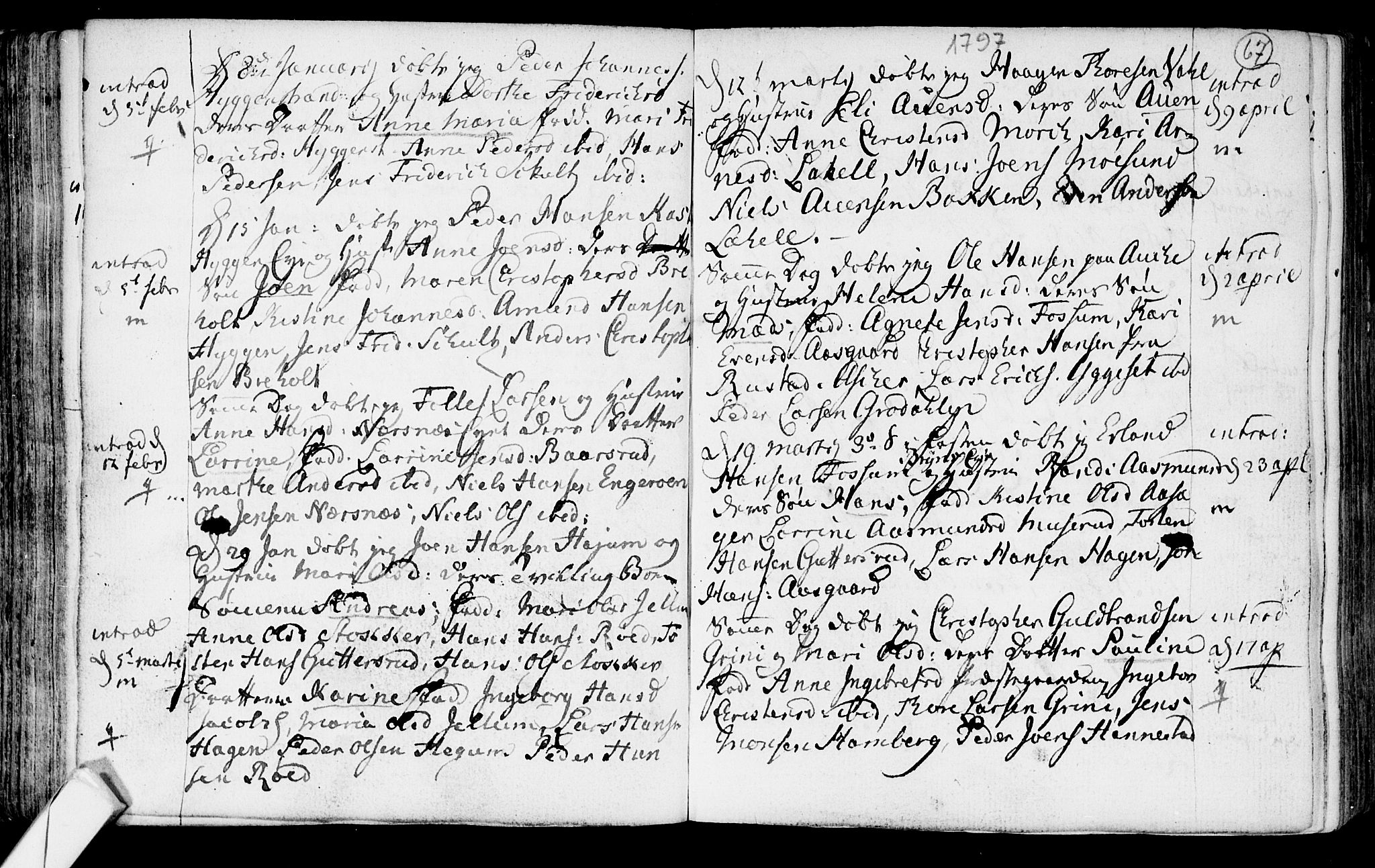 Røyken kirkebøker, SAKO/A-241/F/Fa/L0003: Parish register (official) no. 3, 1782-1813, p. 67