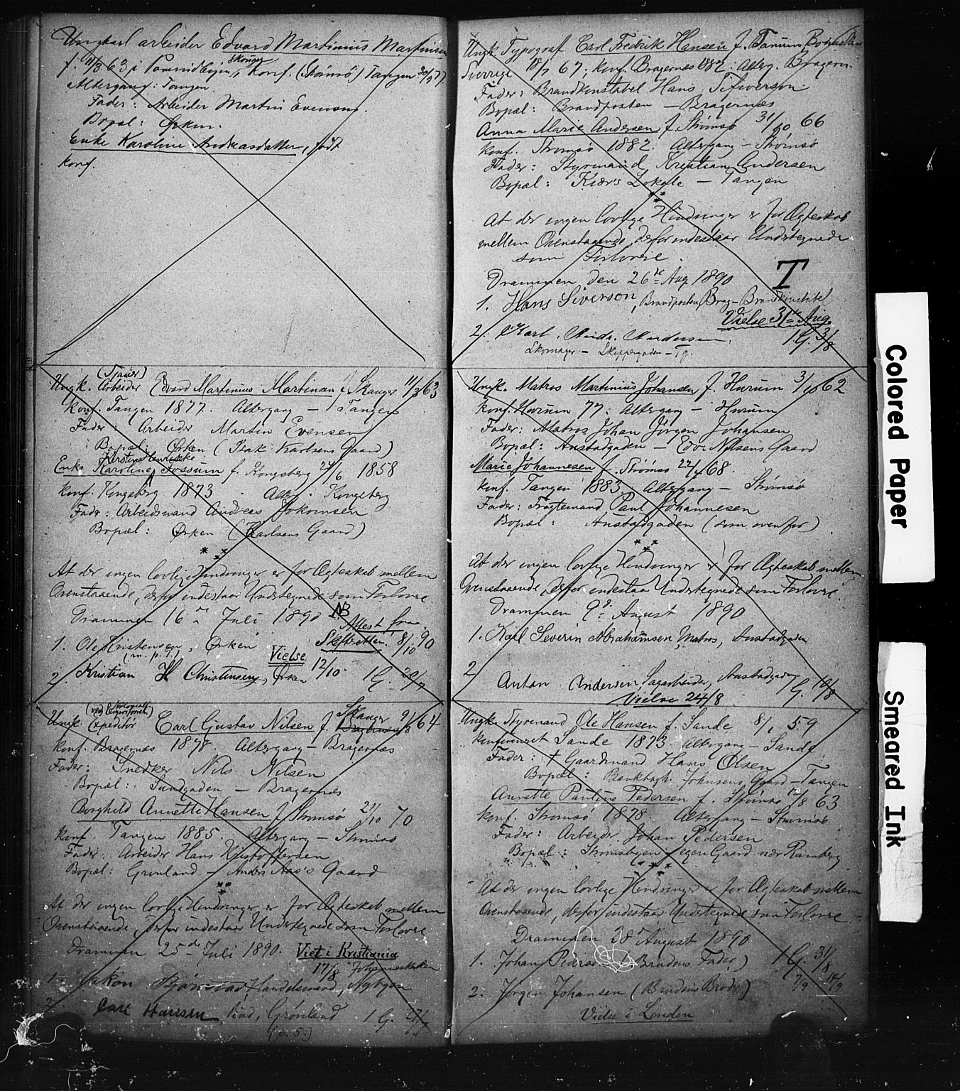 Strømsø kirkebøker, AV/SAKO-A-246/H/Ha/L0006: Banns register no. 6, 1882-1890