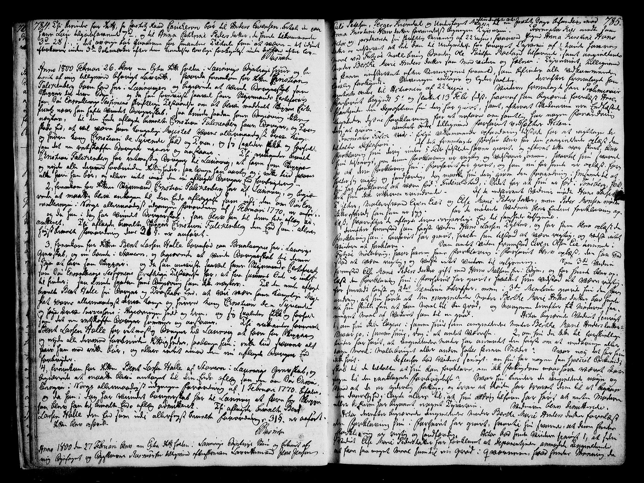 Larvik byfogd, AV/SAKO-A-218/F/Fa/L0024b: Tingbok., 1799-1805, p. 784-785