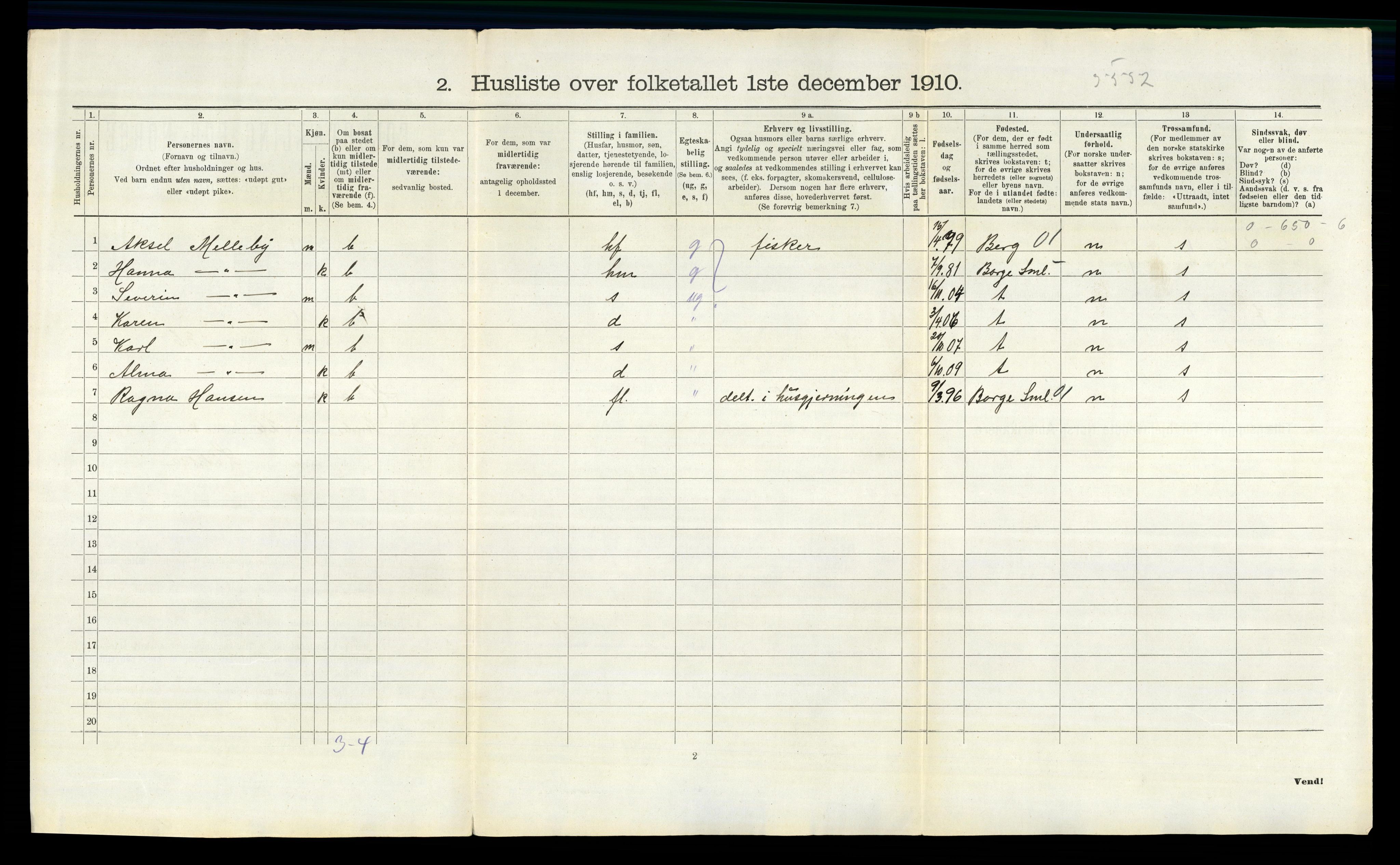 RA, 1910 census for Hvaler, 1910, p. 111