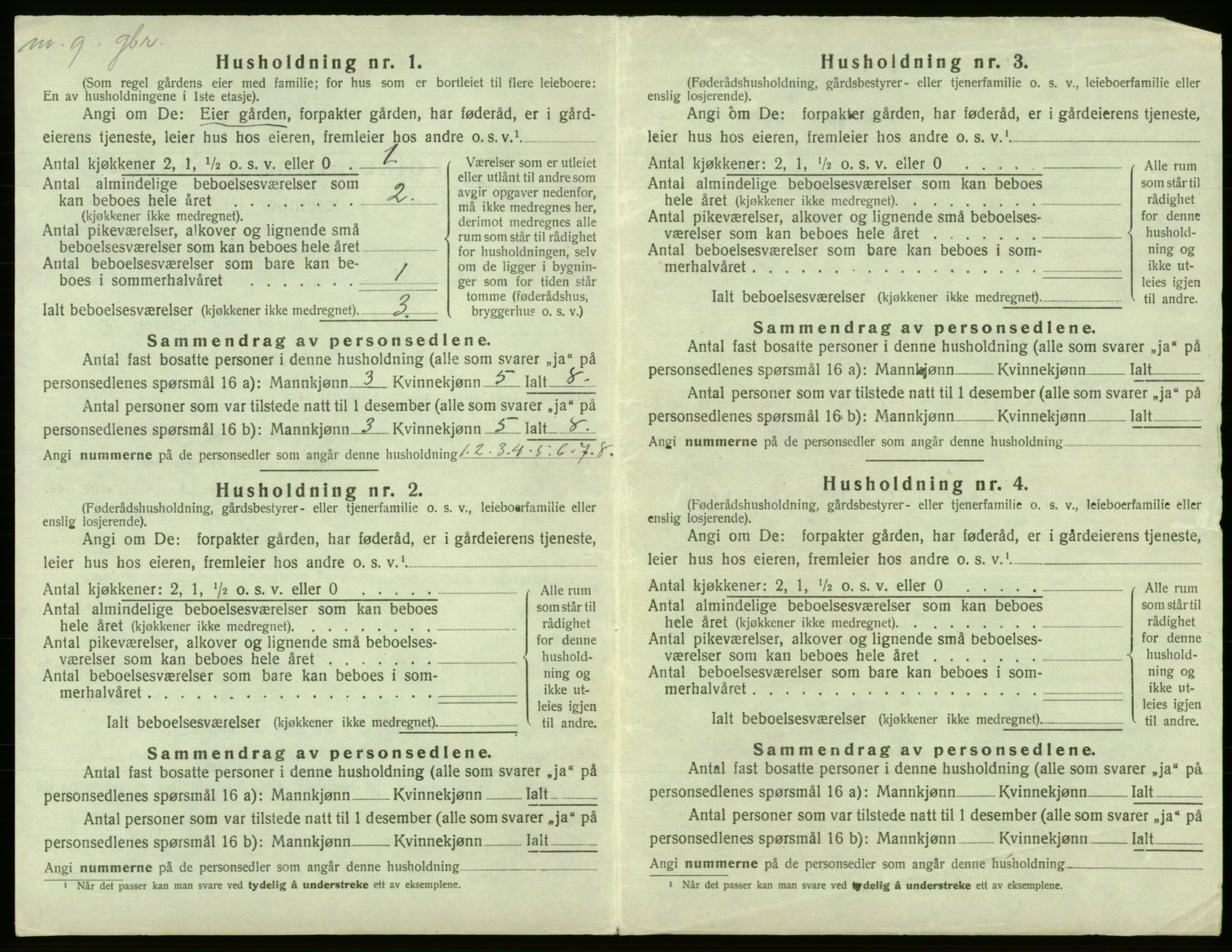 SAB, 1920 census for Fana, 1920, p. 2401