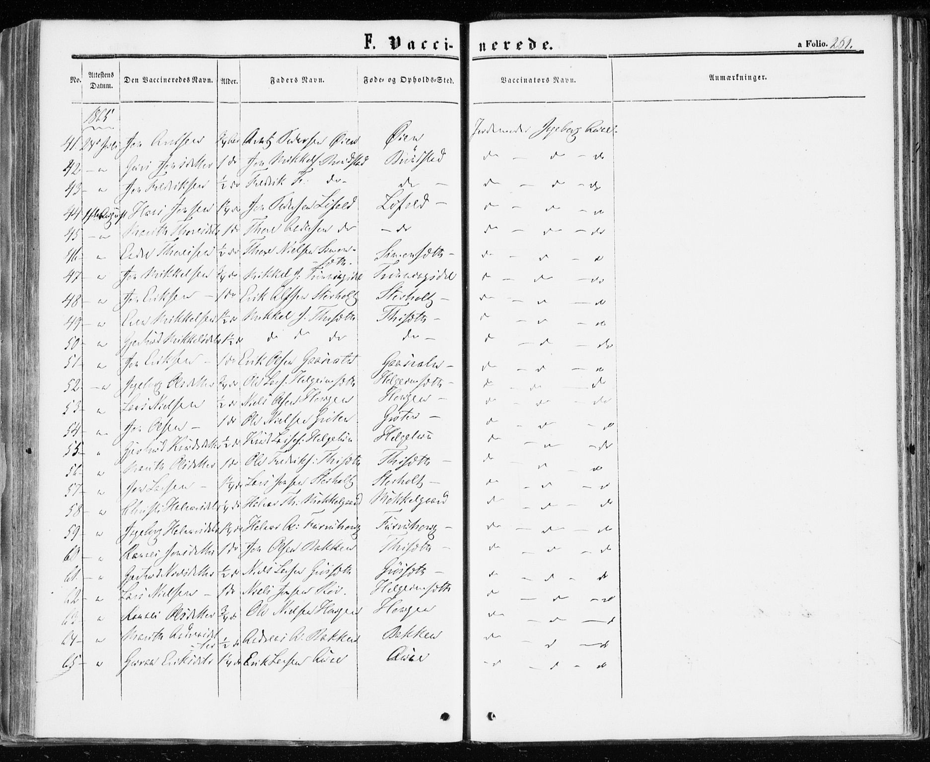 Ministerialprotokoller, klokkerbøker og fødselsregistre - Møre og Romsdal, AV/SAT-A-1454/598/L1067: Parish register (official) no. 598A01, 1858-1871, p. 261