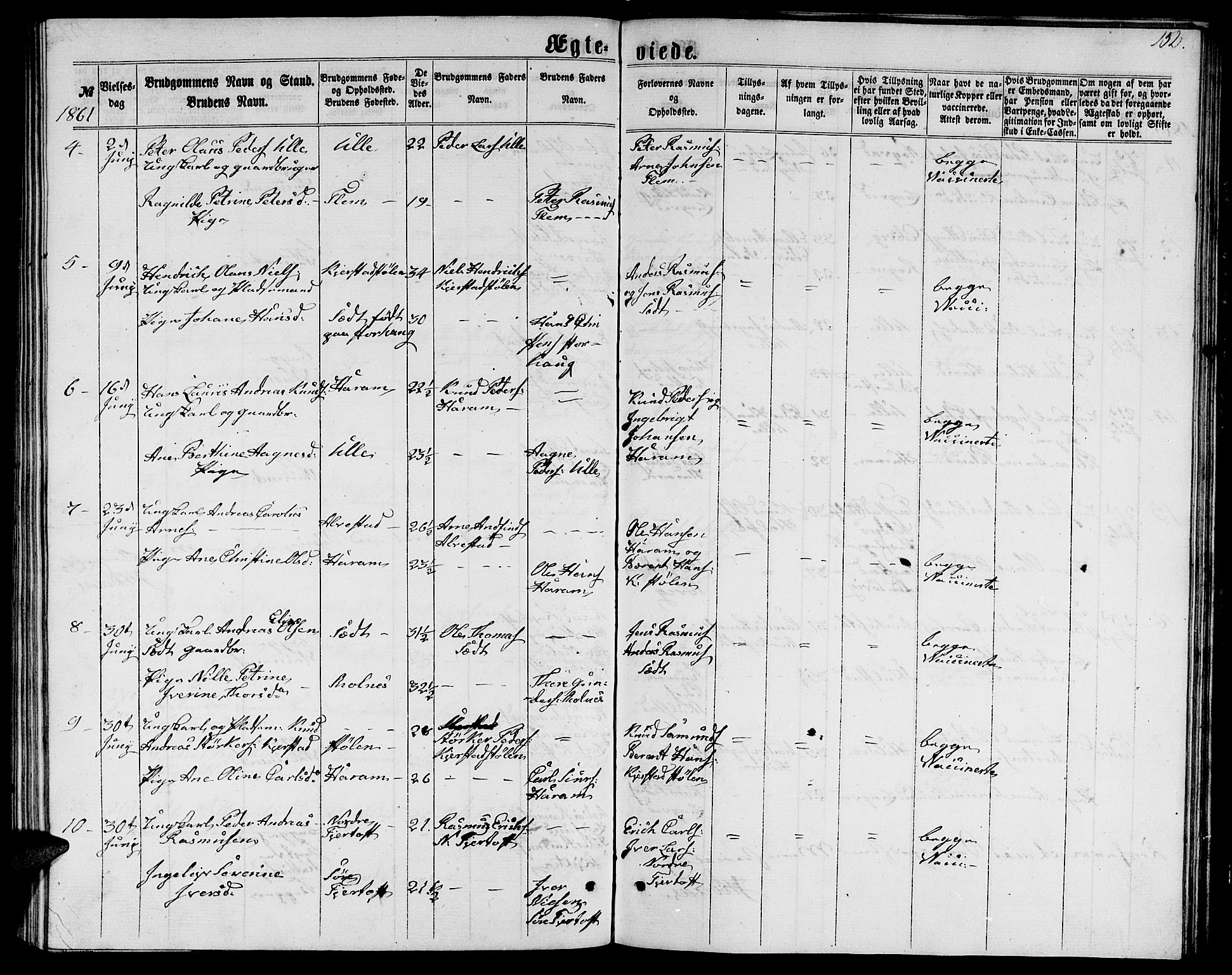 Ministerialprotokoller, klokkerbøker og fødselsregistre - Møre og Romsdal, AV/SAT-A-1454/536/L0508: Parish register (copy) no. 536C03, 1860-1870, p. 152