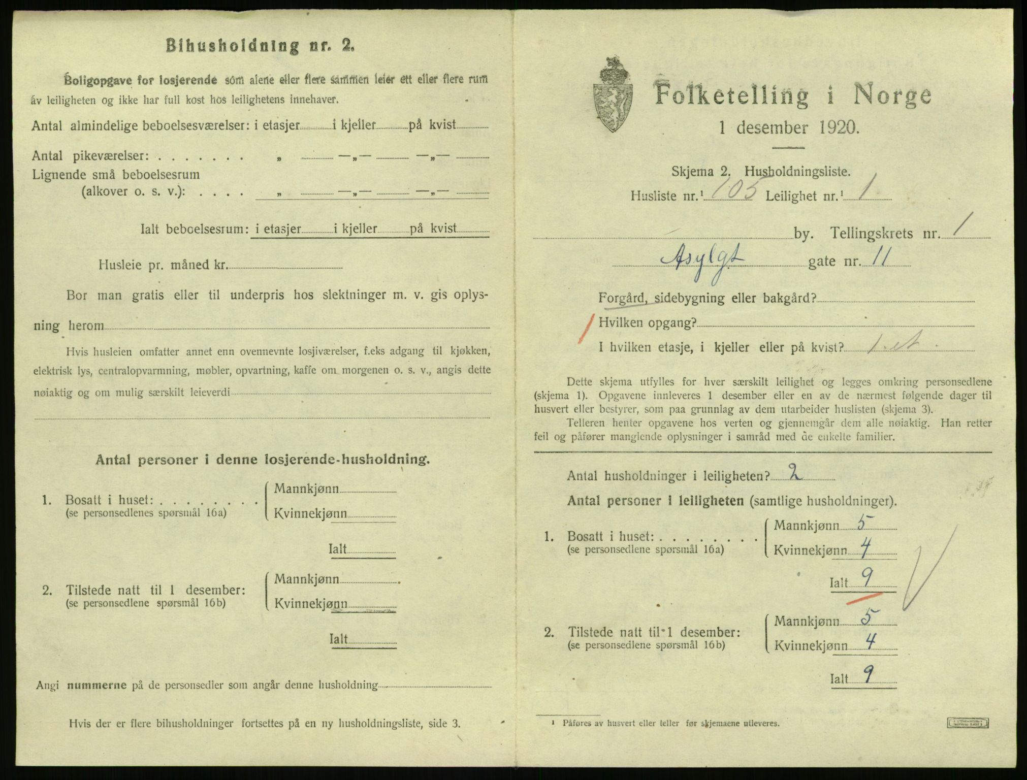 SAKO, 1920 census for Larvik, 1920, p. 3404