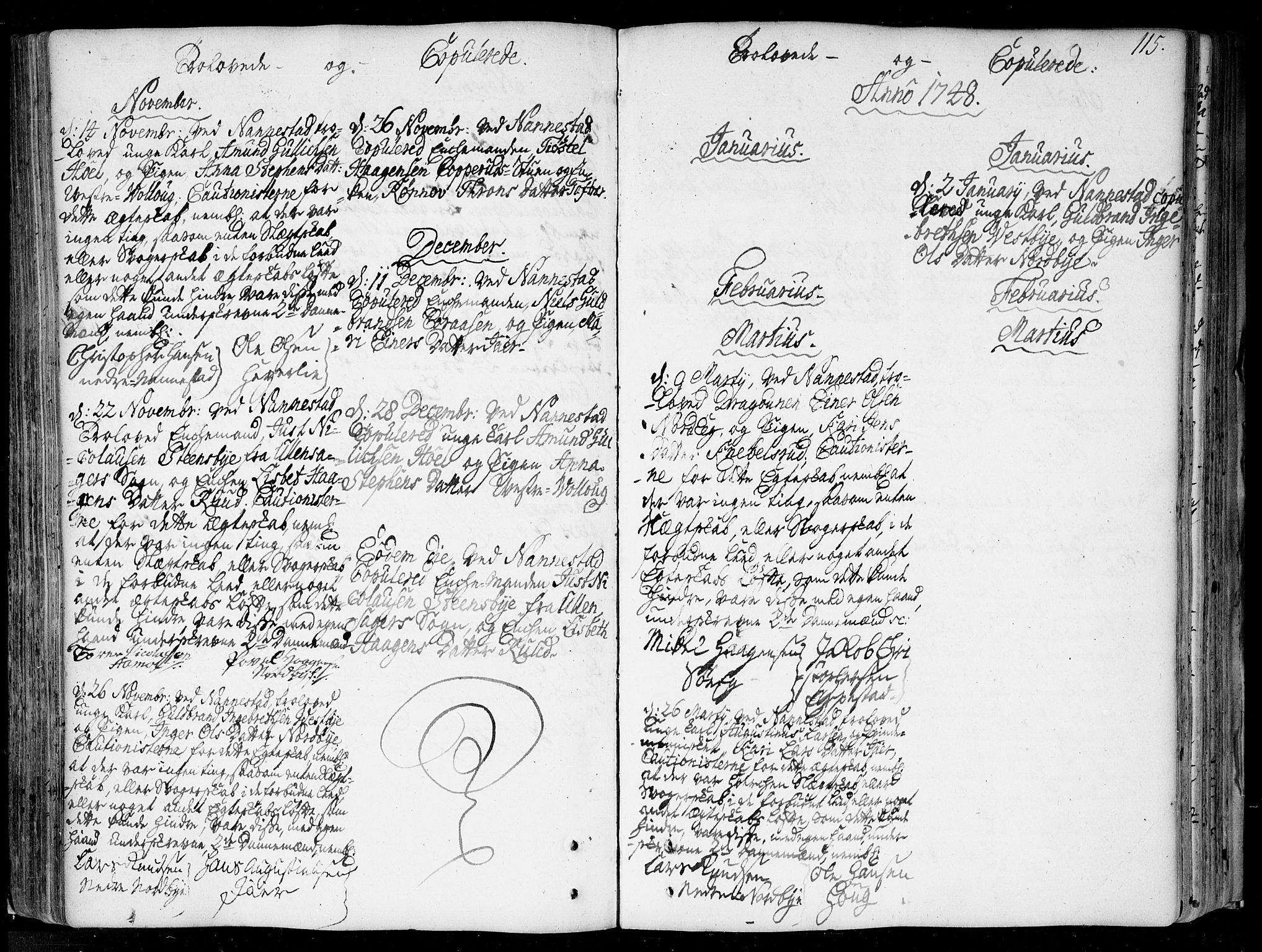 Nannestad prestekontor Kirkebøker, SAO/A-10414a/F/Fa/L0006: Parish register (official) no. I 6, 1739-1754, p. 115