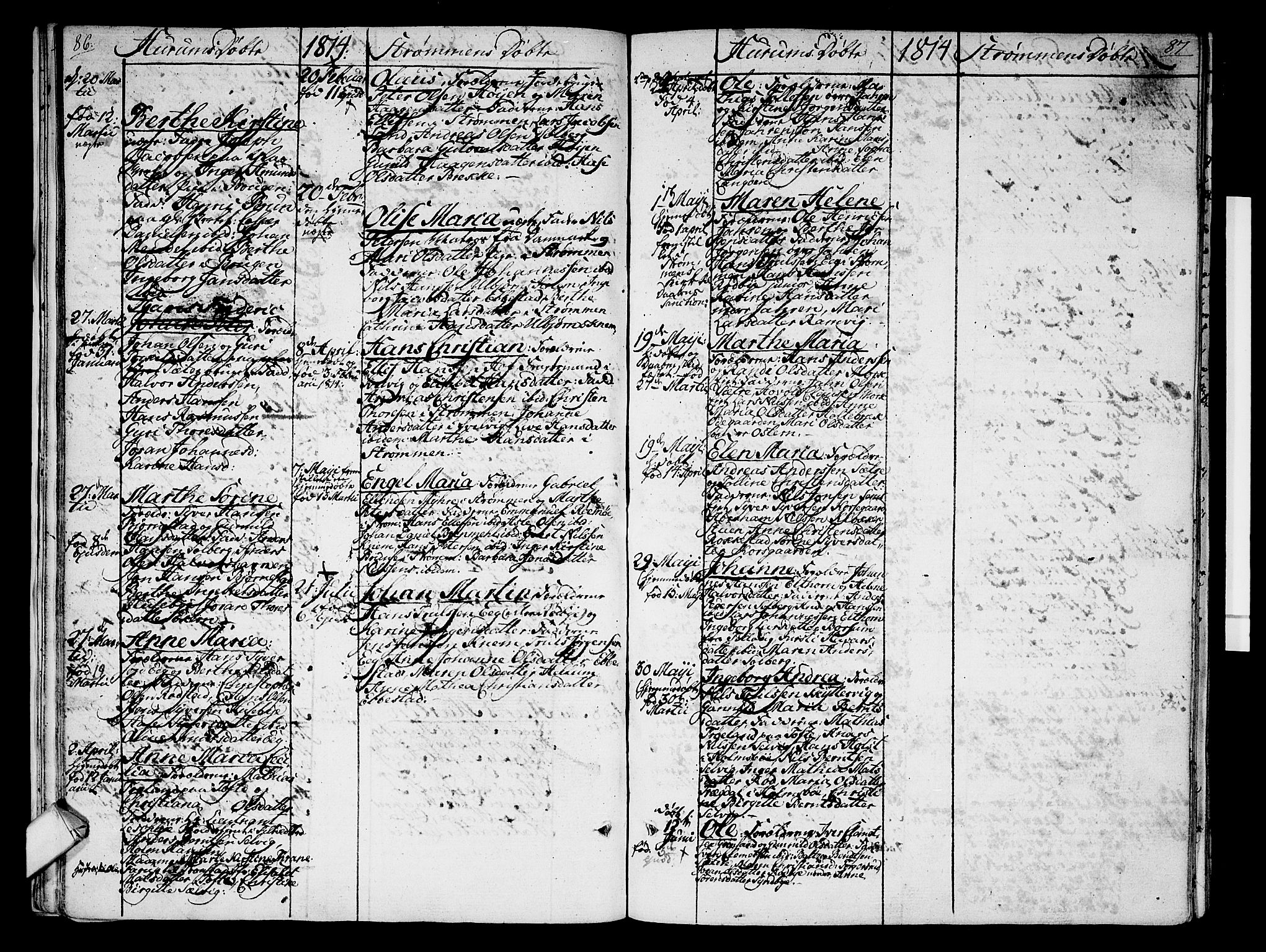 Hurum kirkebøker, SAKO/A-229/F/Fa/L0008: Parish register (official) no. 8, 1810-1815, p. 86-87