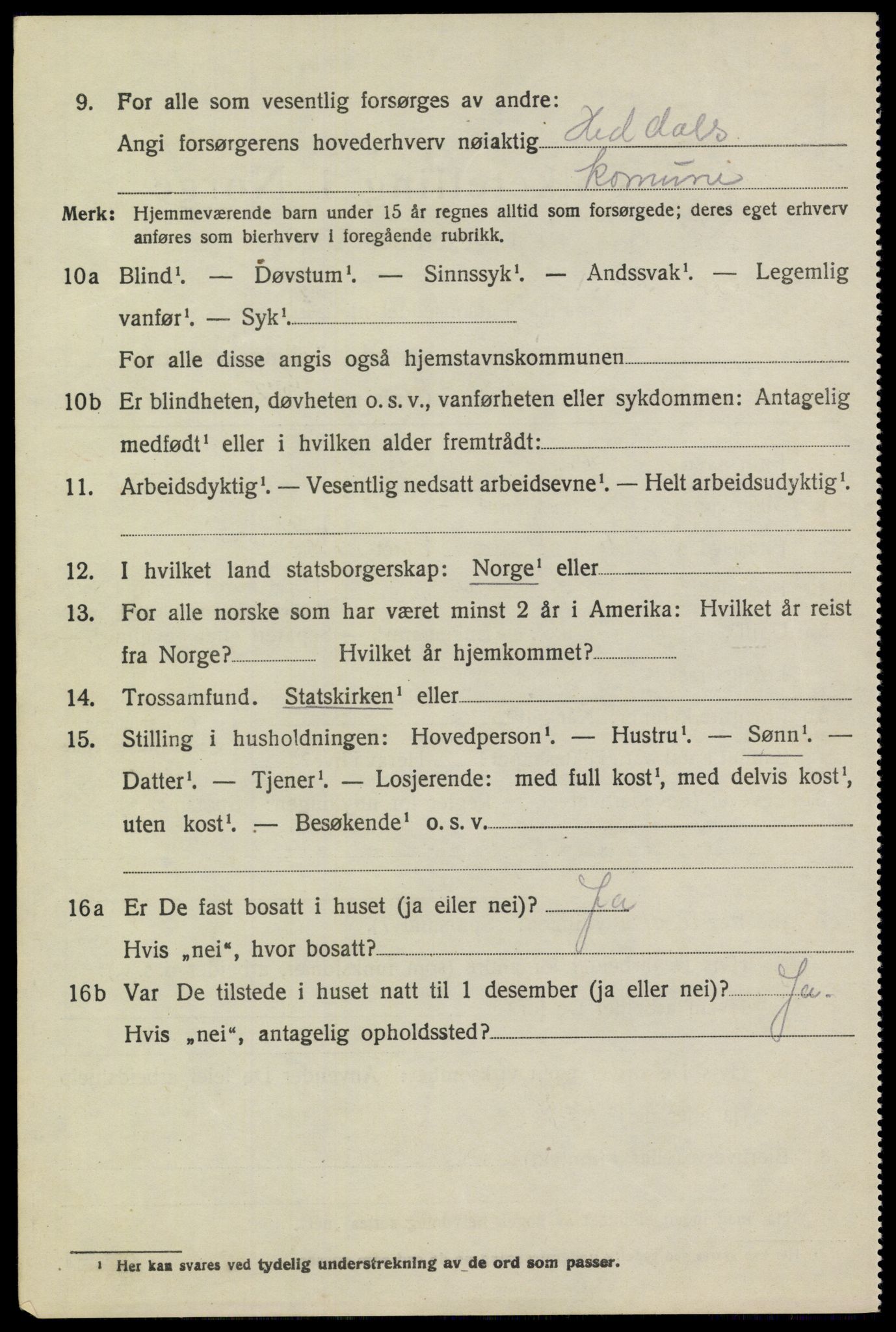 SAKO, 1920 census for Heddal, 1920, p. 6579