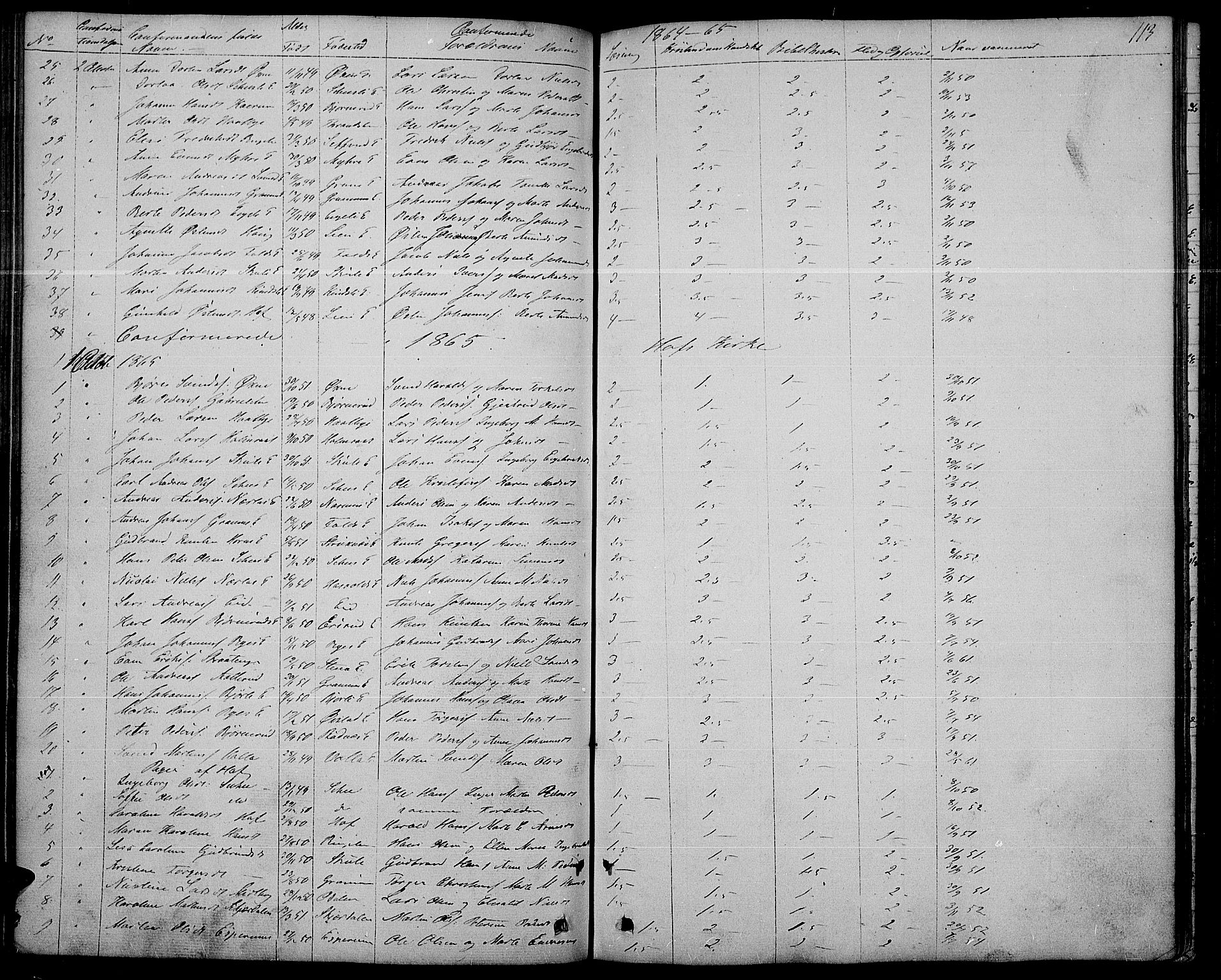 Søndre Land prestekontor, SAH/PREST-122/L/L0001: Parish register (copy) no. 1, 1849-1883, p. 113