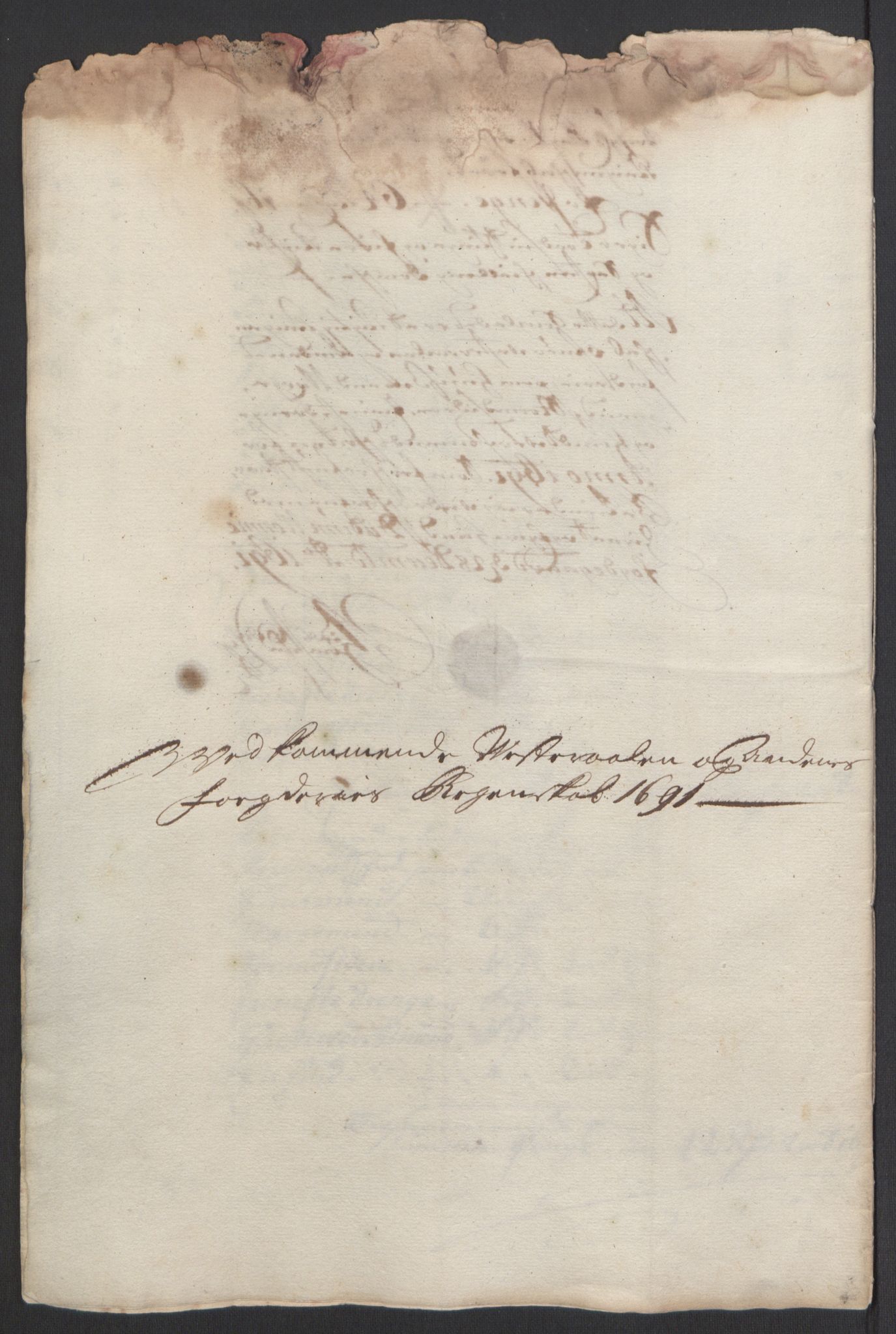 Rentekammeret inntil 1814, Reviderte regnskaper, Fogderegnskap, AV/RA-EA-4092/R67/L4676: Fogderegnskap Vesterålen, Andenes og Lofoten, 1691-1693, p. 14