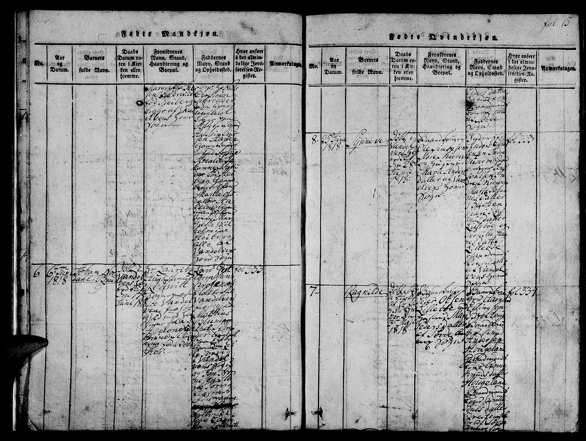 Ministerialprotokoller, klokkerbøker og fødselsregistre - Møre og Romsdal, AV/SAT-A-1454/501/L0004: Parish register (official) no. 501A04, 1816-1831, p. 15