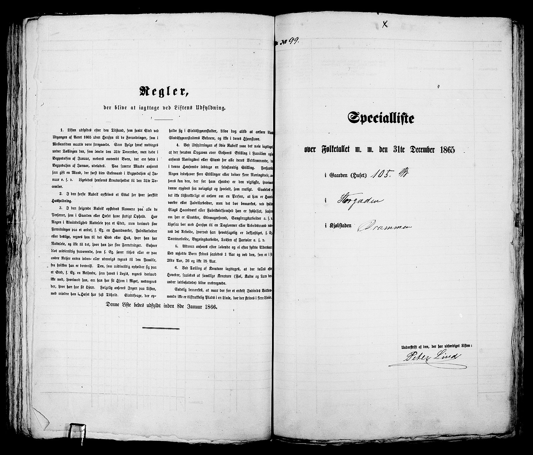 RA, 1865 census for Bragernes in Drammen, 1865, p. 217