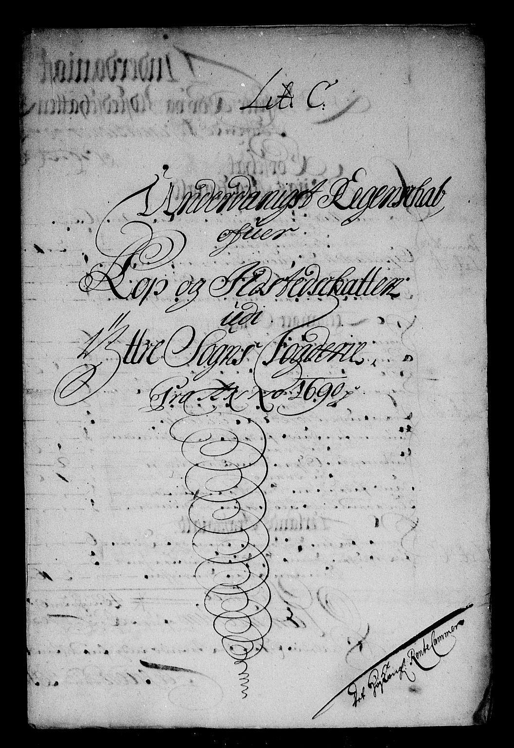 Rentekammeret inntil 1814, Reviderte regnskaper, Stiftamtstueregnskaper, Bergen stiftamt, AV/RA-EA-6043/R/Rc/L0093: Bergen stiftamt, 1690