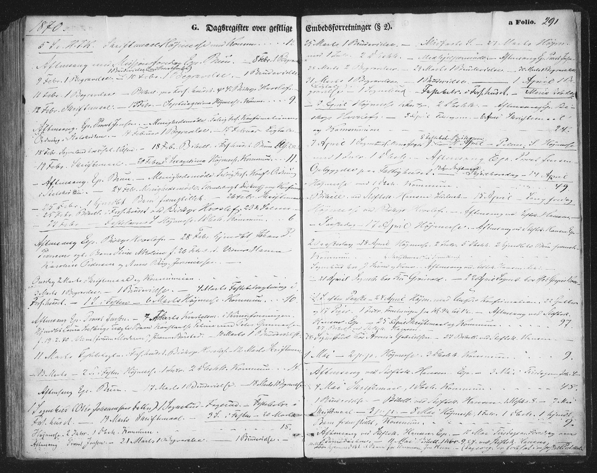 Tromsø sokneprestkontor/stiftsprosti/domprosti, SATØ/S-1343/G/Ga/L0012kirke: Parish register (official) no. 12, 1865-1871, p. 291
