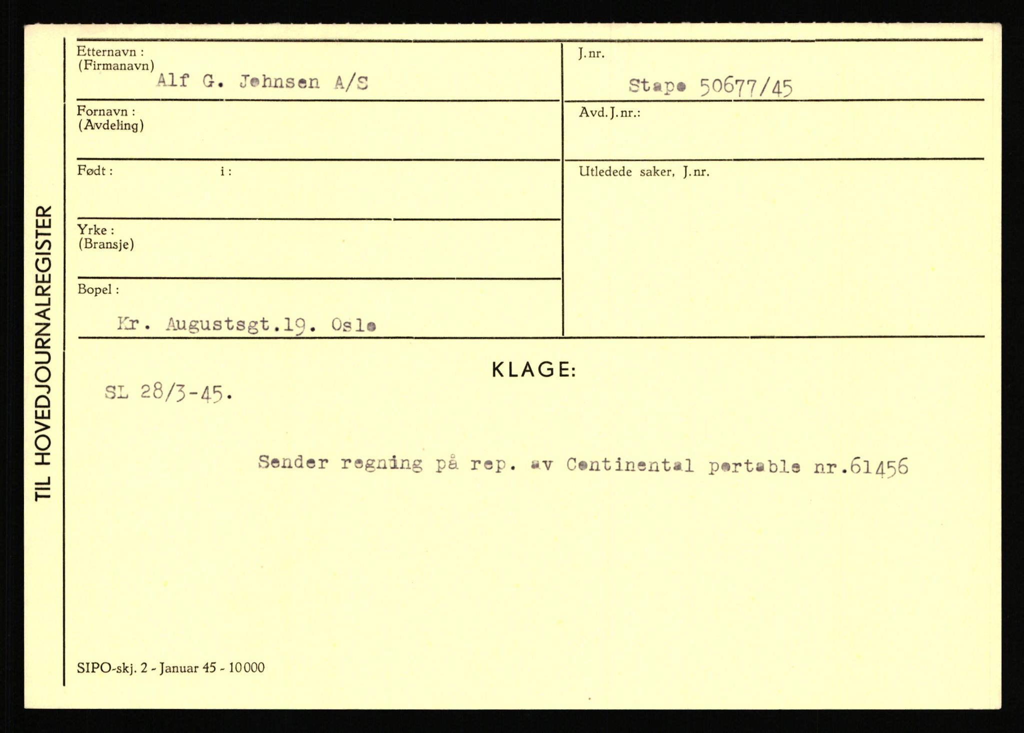 Statspolitiet - Hovedkontoret / Osloavdelingen, AV/RA-S-1329/C/Ca/L0008: Johan(nes)sen - Knoph, 1943-1945, p. 1863