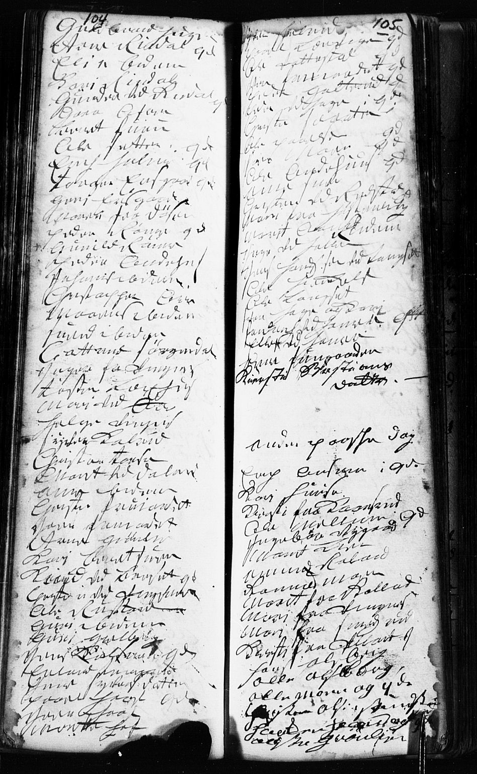 Fåberg prestekontor, AV/SAH-PREST-086/H/Ha/Hab/L0002: Parish register (copy) no. 2, 1741-1756, p. 104-105