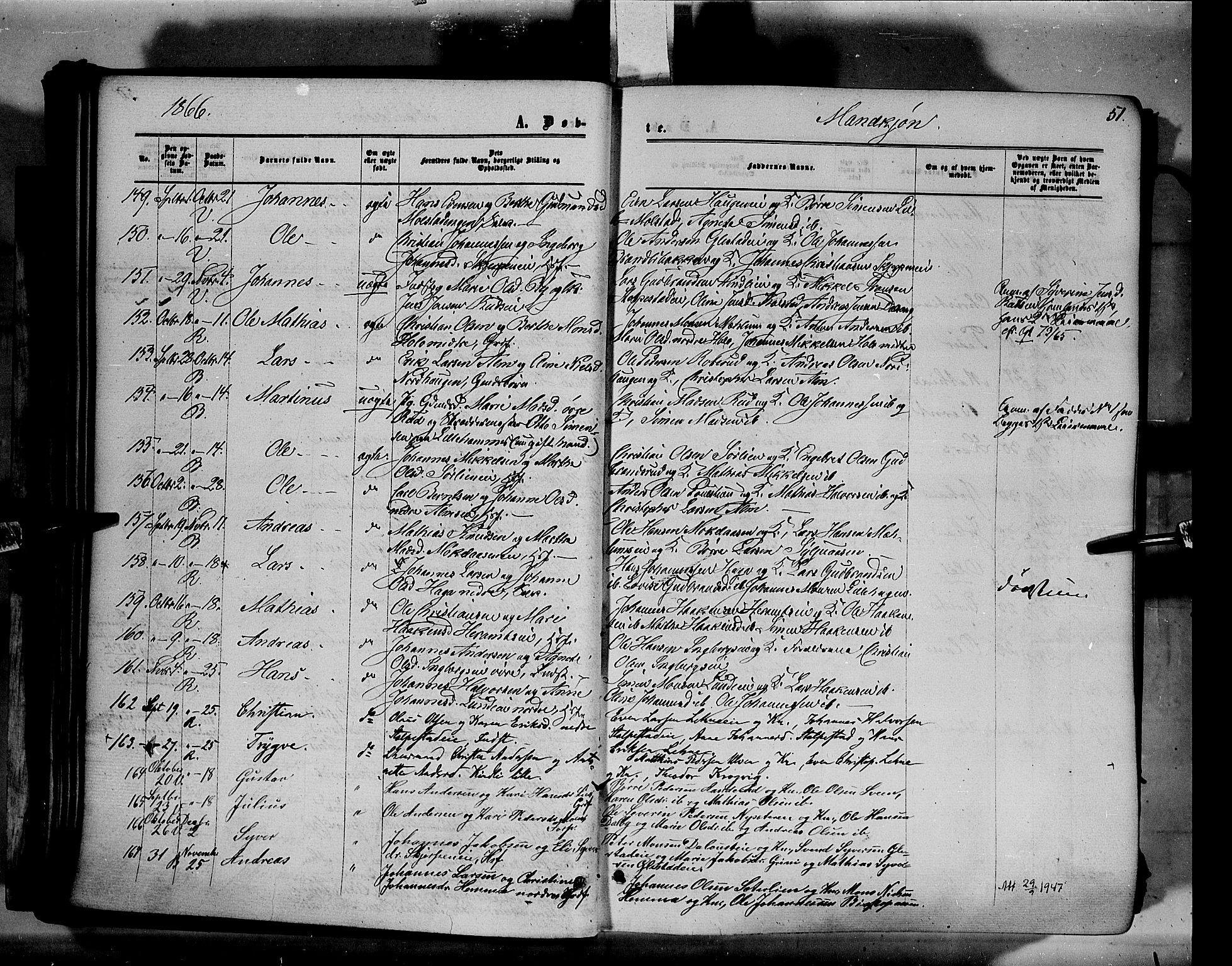 Ringsaker prestekontor, AV/SAH-PREST-014/K/Ka/L0010: Parish register (official) no. 10, 1861-1869, p. 51