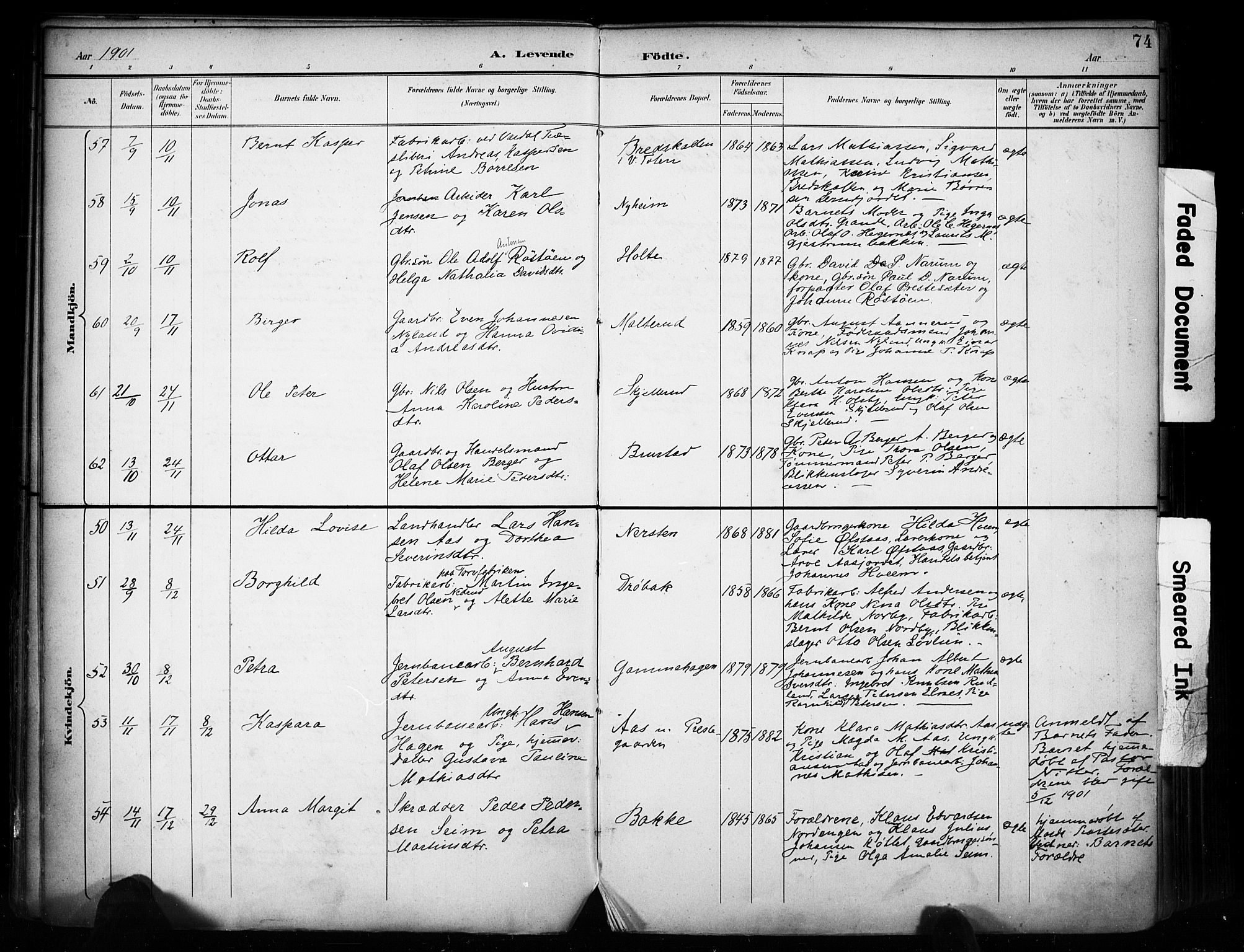 Vestre Toten prestekontor, AV/SAH-PREST-108/H/Ha/Haa/L0011: Parish register (official) no. 11, 1895-1906, p. 74