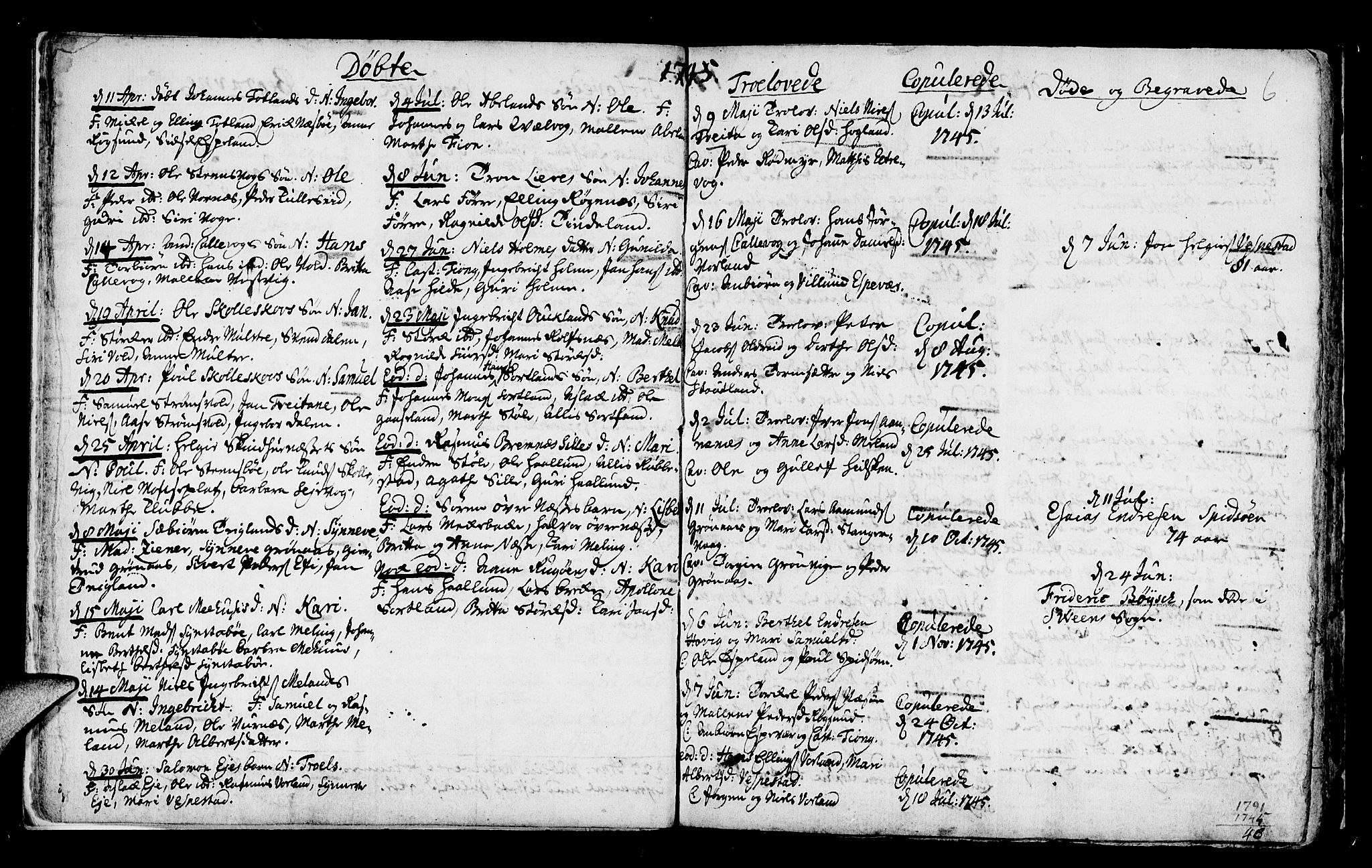 Finnås sokneprestembete, AV/SAB-A-99925/H/Ha/Haa/Haaa/L0002: Parish register (official) no. A 2, 1744-1764, p. 6