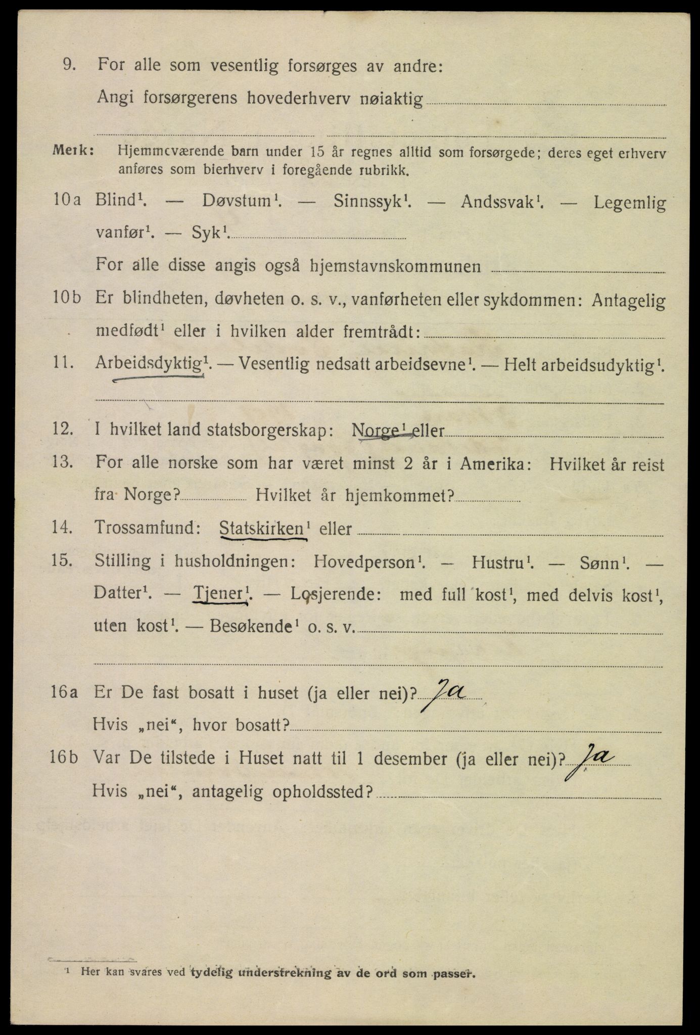 SAK, 1920 census for Kristiansand, 1920, p. 15332