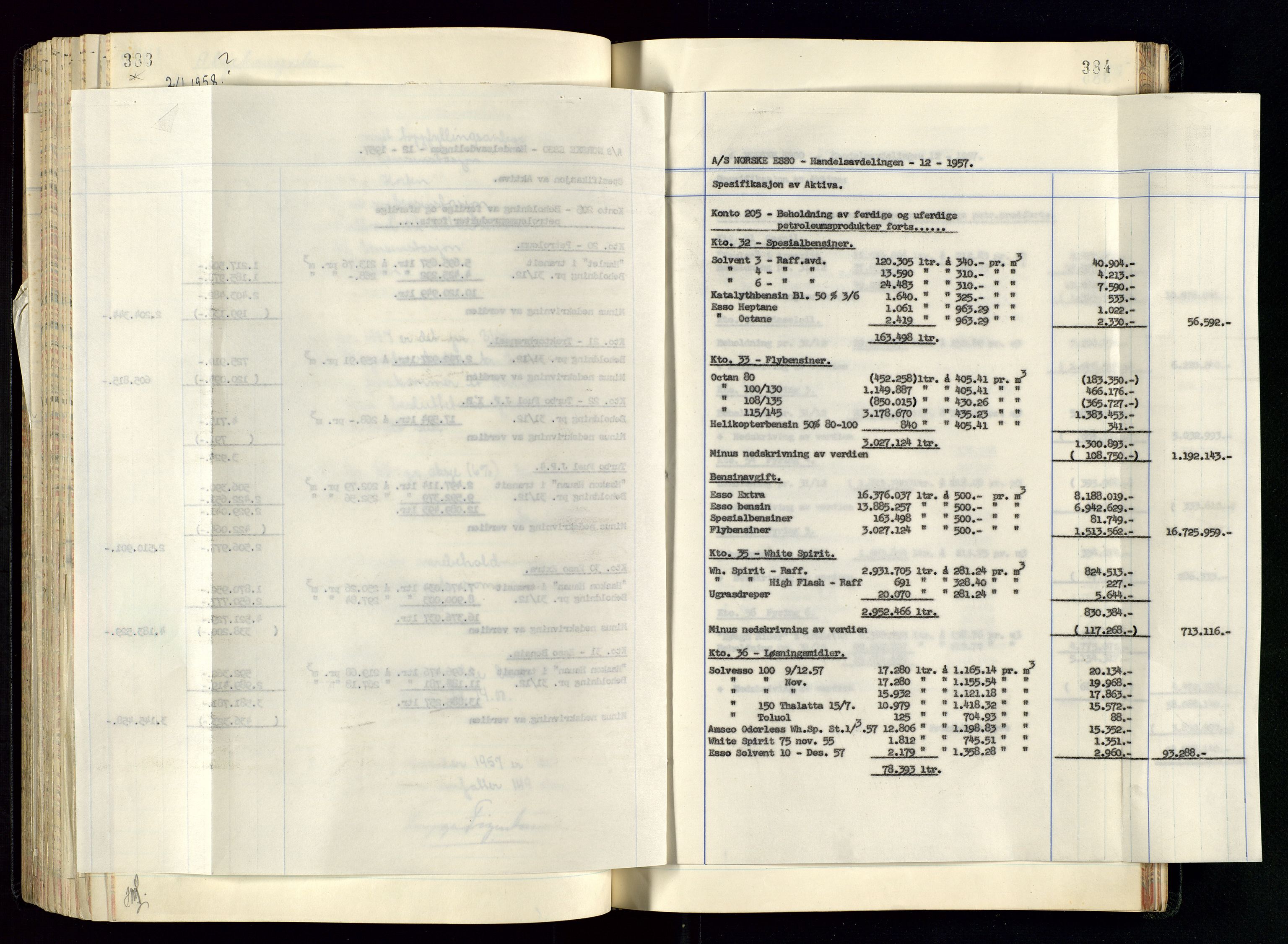 PA 1534 - Østlandske Petroleumscompagni A/S, AV/SAST-A-101954/A/Aa/L0005/0001: Direksjonsprotokoller / Den Administrerende Direksjon alle selskaper (referatprotokoll), 1943-1958