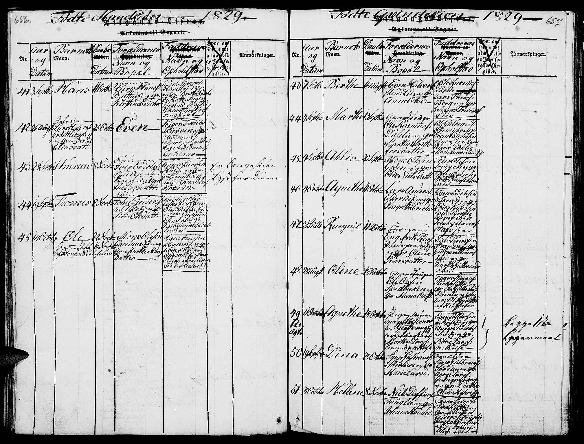 Nes prestekontor, Hedmark, AV/SAH-PREST-020/L/La/L0003: Parish register (copy) no. 3, 1814-1831, p. 656-657