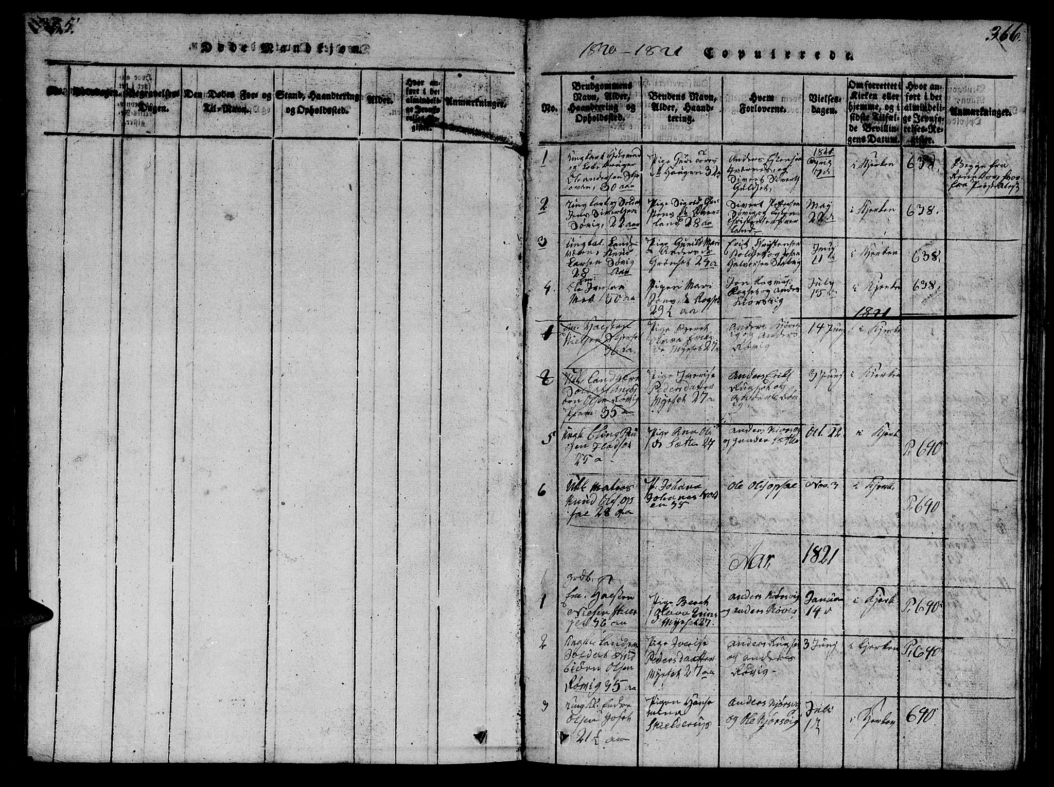 Ministerialprotokoller, klokkerbøker og fødselsregistre - Møre og Romsdal, AV/SAT-A-1454/568/L0811: Parish register (copy) no. 568C01, 1819-1828, p. 365-366
