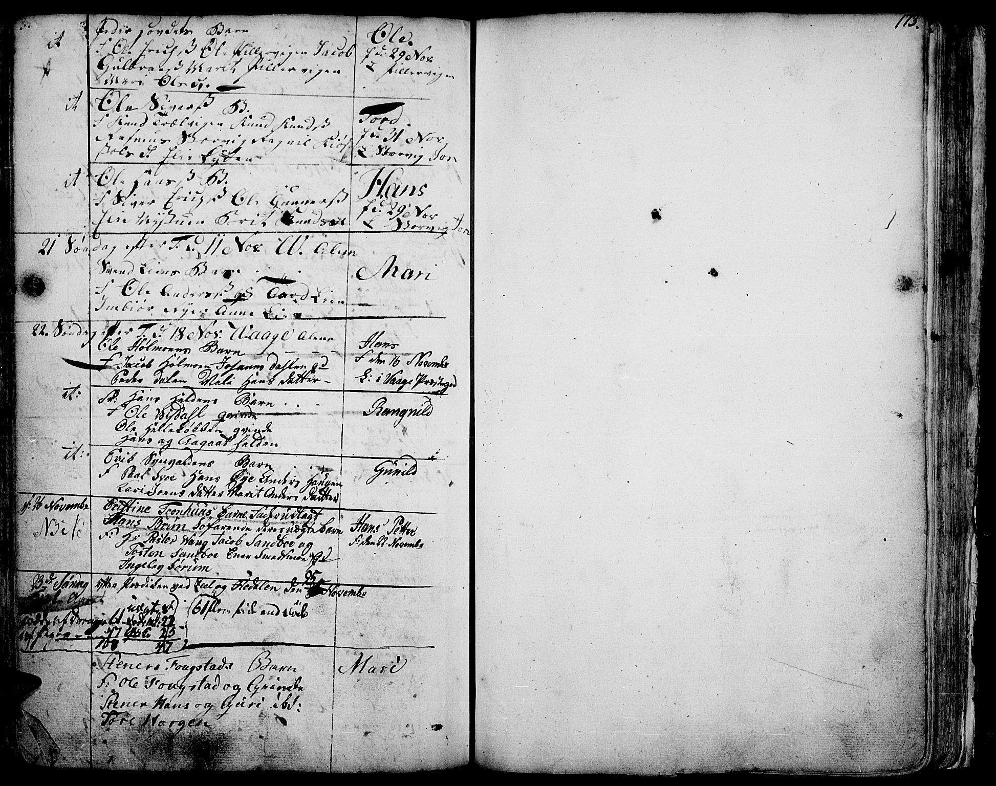 Vågå prestekontor, SAH/PREST-076/H/Ha/Haa/L0001: Parish register (official) no. 1, 1739-1810, p. 173